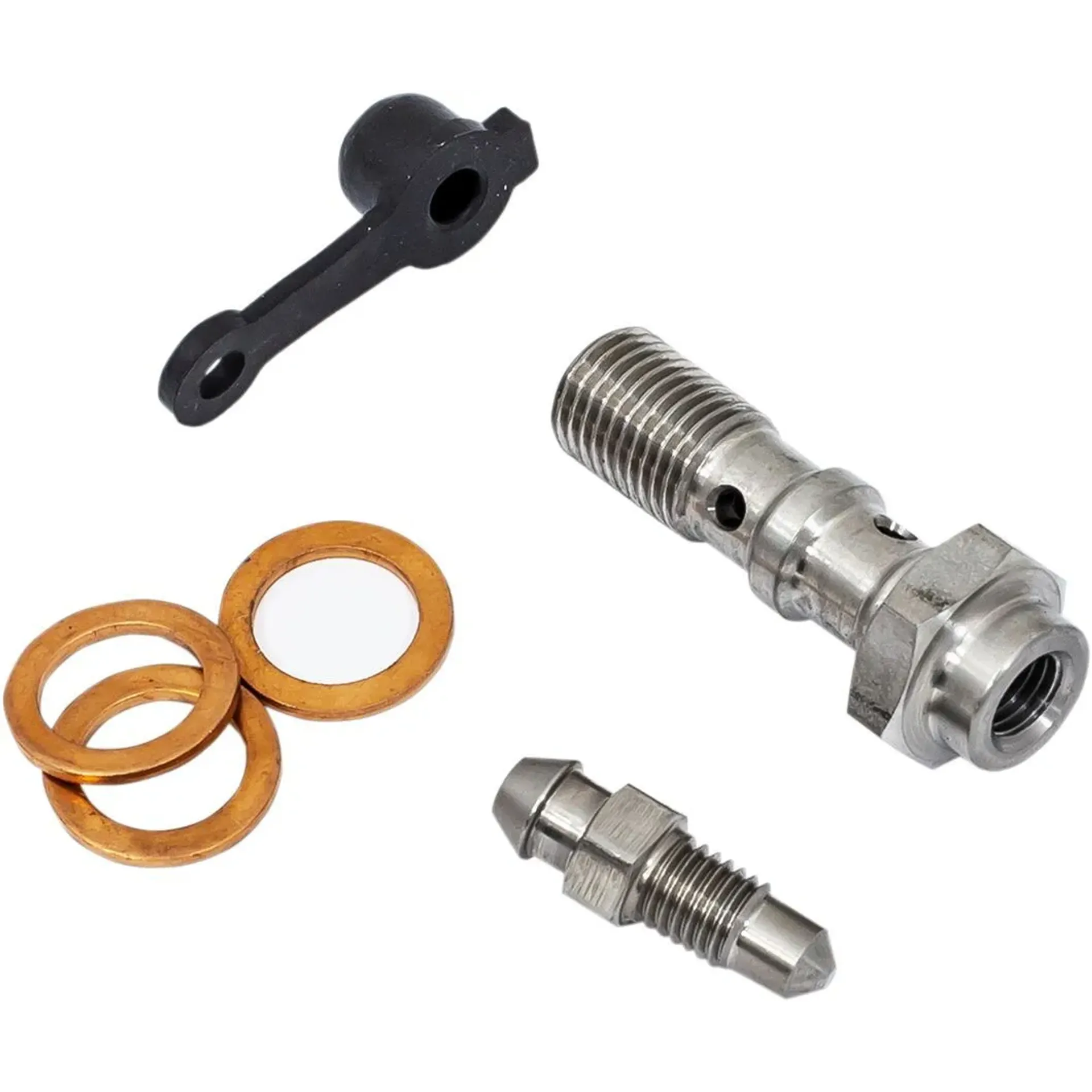 Double Banjo Bolt With Bleed Nipple Chrome M10X1,00