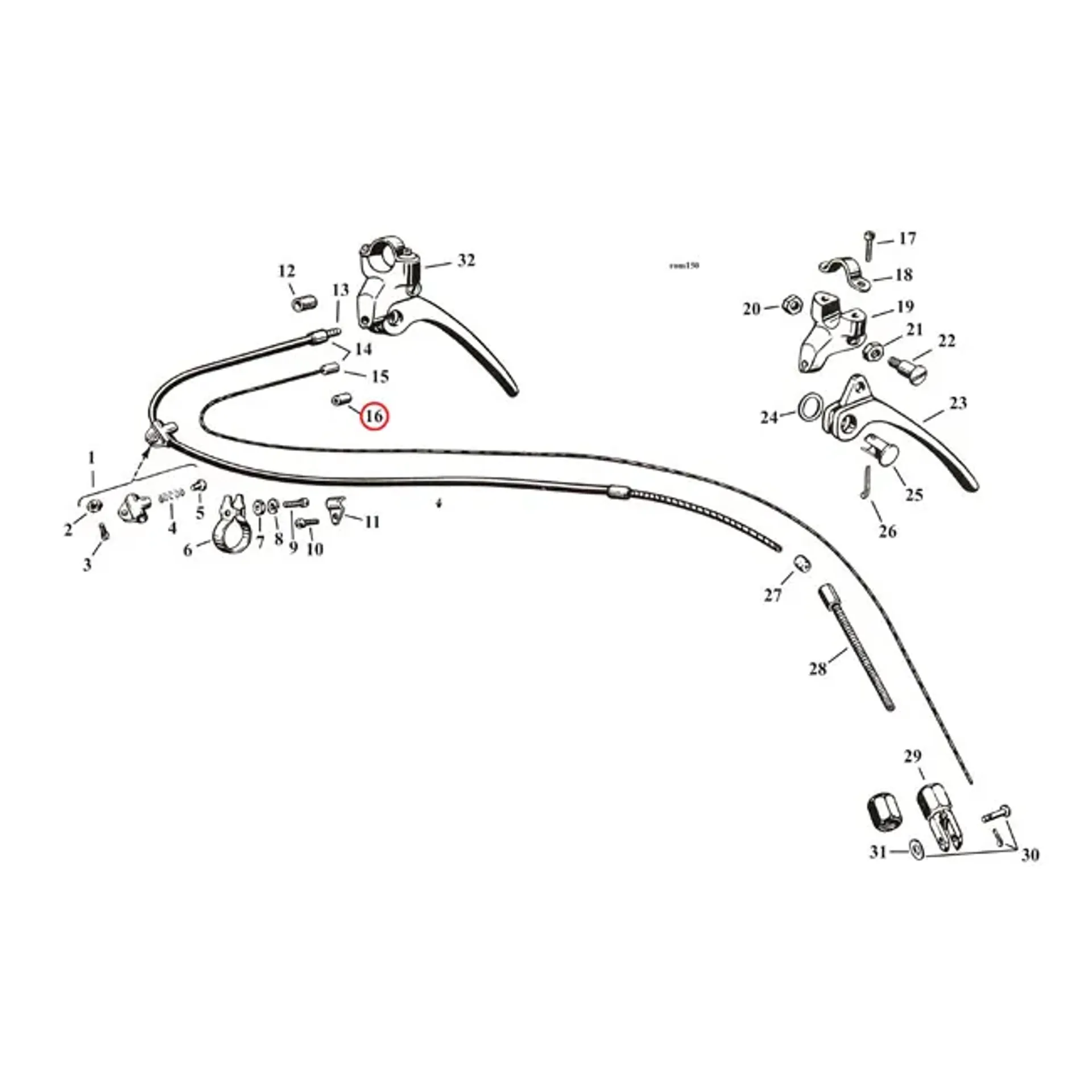 Brake handlebar lever & bracket