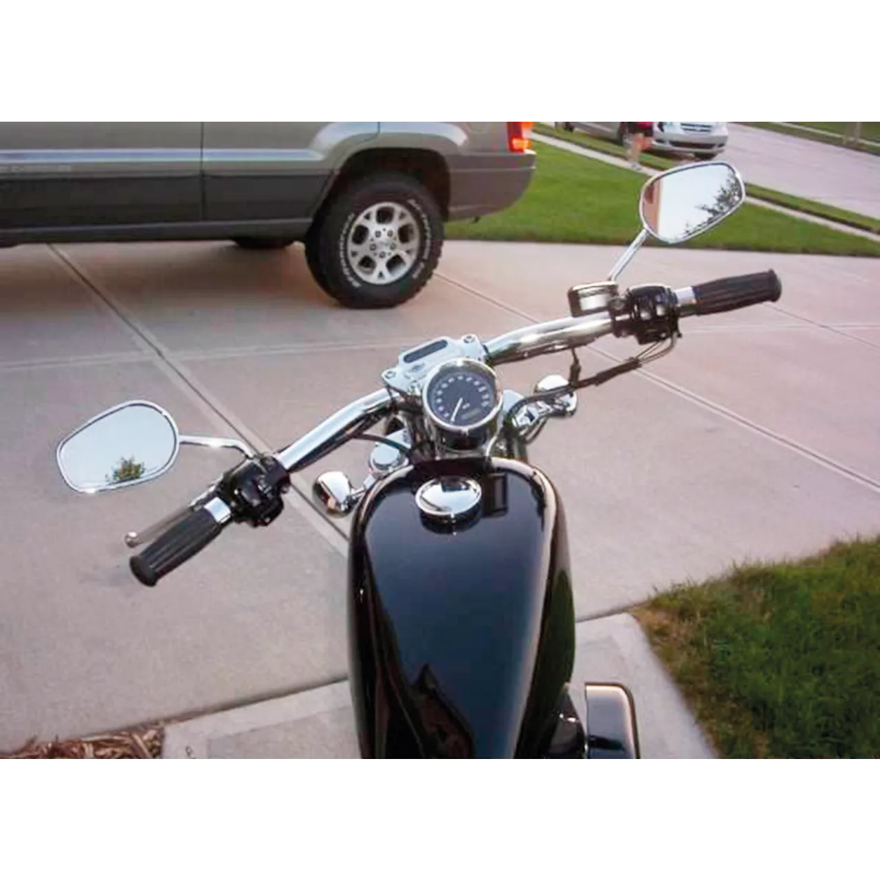 Burly 1-1/4" Drag Bar 0" Rise TBW Chrome - Afbeelding 2