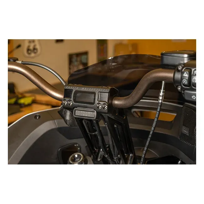 Kodlin, Fastback risers for OEM digital speedo. 10". Black - Afbeelding 6