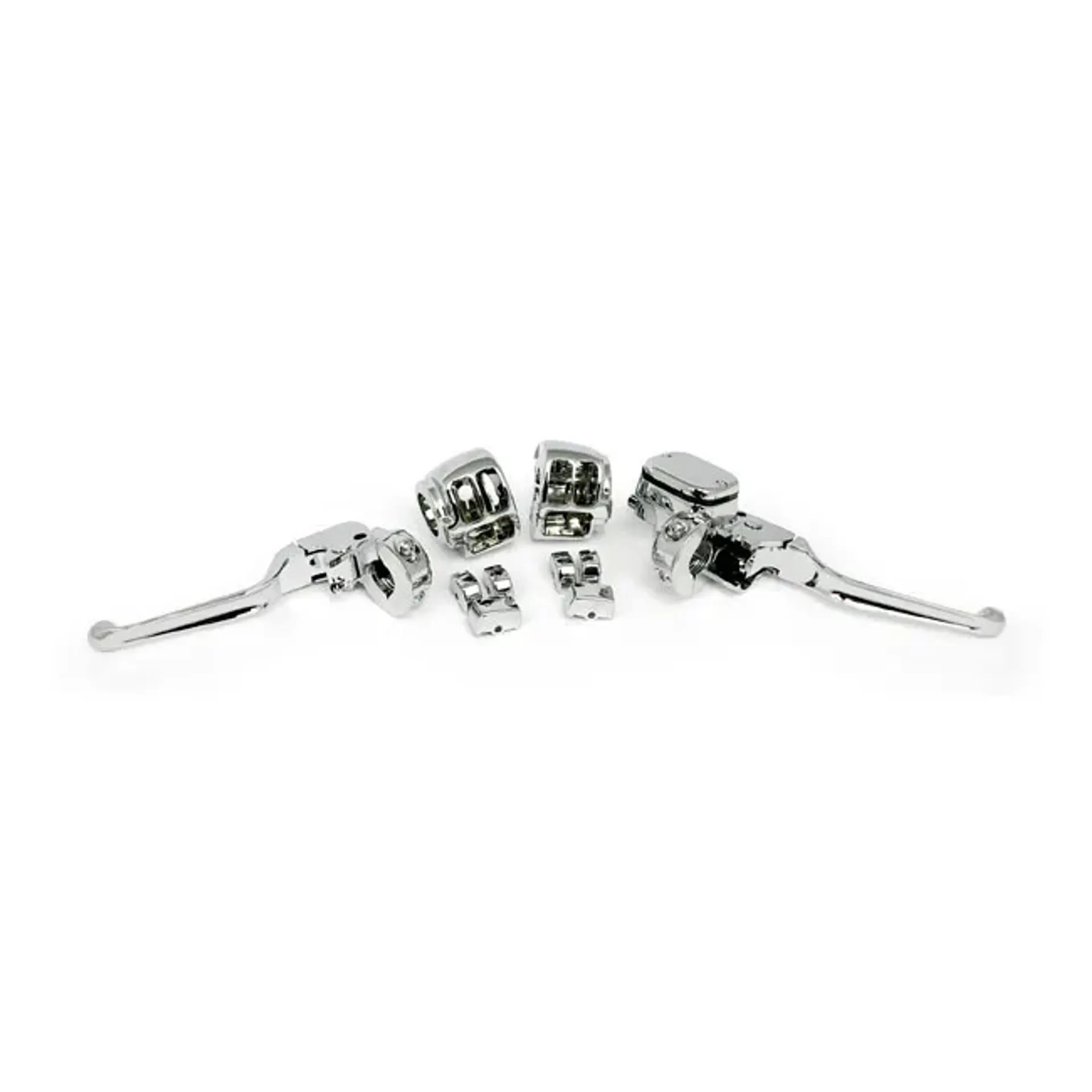 Handlebar control kit chrome 9/16" bore