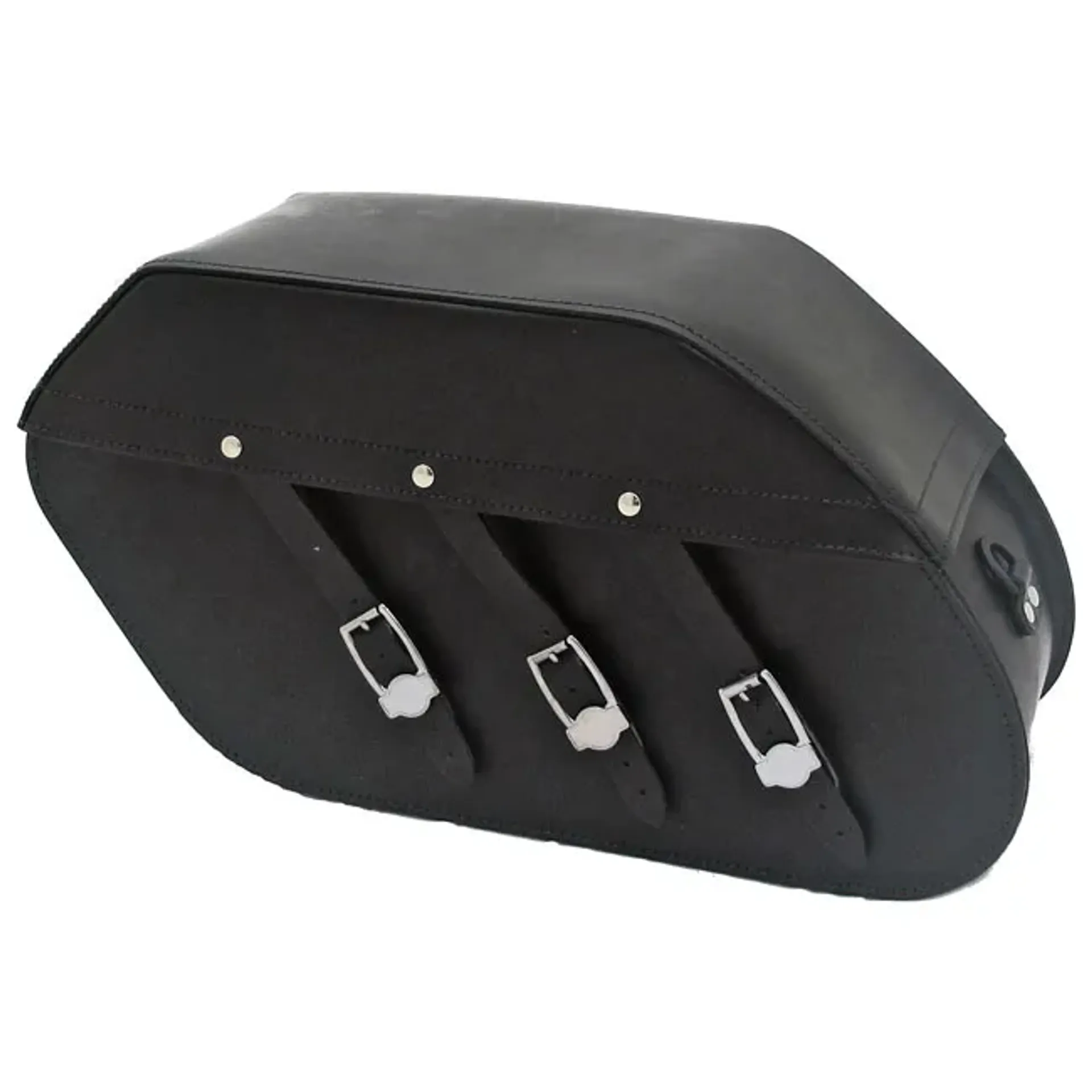 MCS, reinforced rigid leather saddlebag set. 22 liter