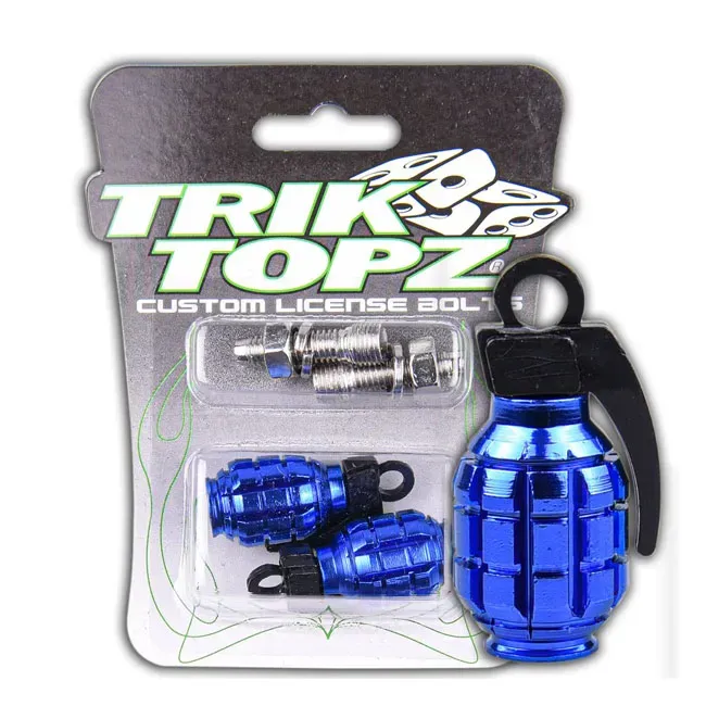 Trik Topz, Hand Grenade license plate mounts. Blue - Afbeelding 2