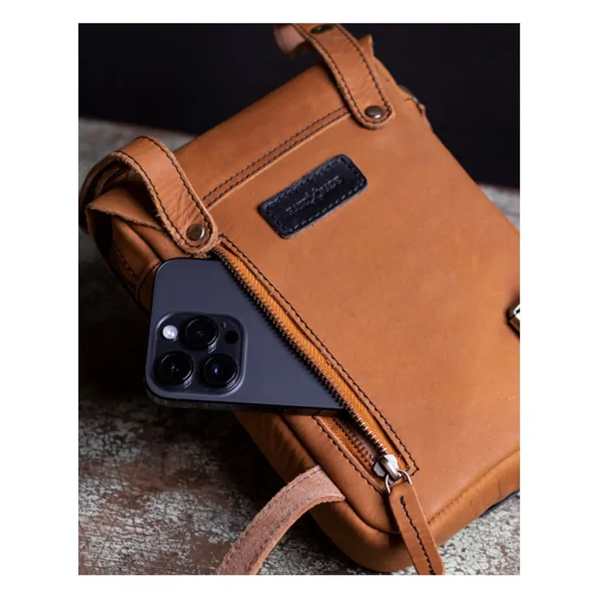 Trip Machine, Thigh bag / leg bag. Tan