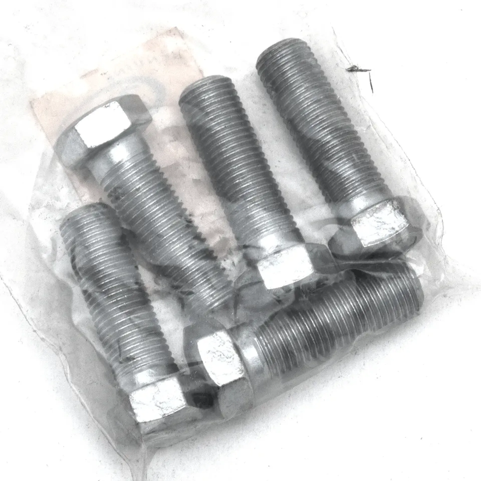 5pck hex bolt 7/16-20×1.375″ UNF zinc