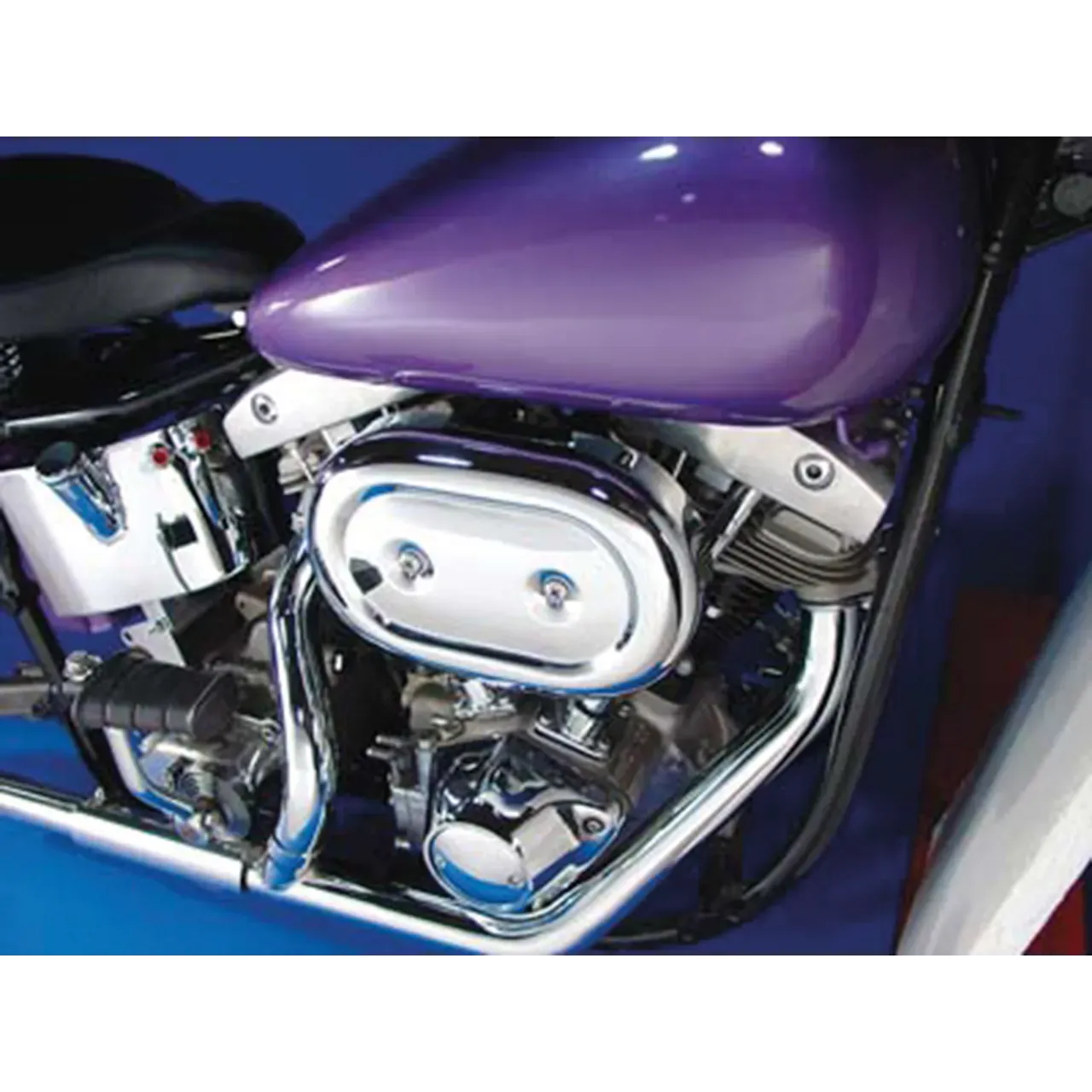 Oval A/C Housing Chrome FL/FX/XL72-75 - Afbeelding 2