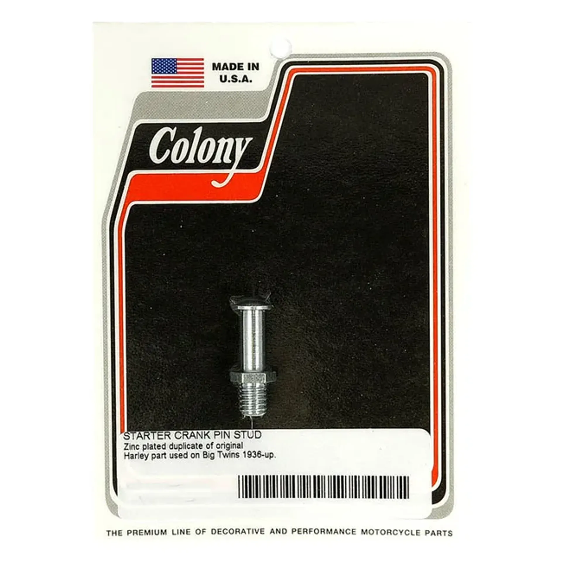 Colony, kickstart return spring stud. Zinc