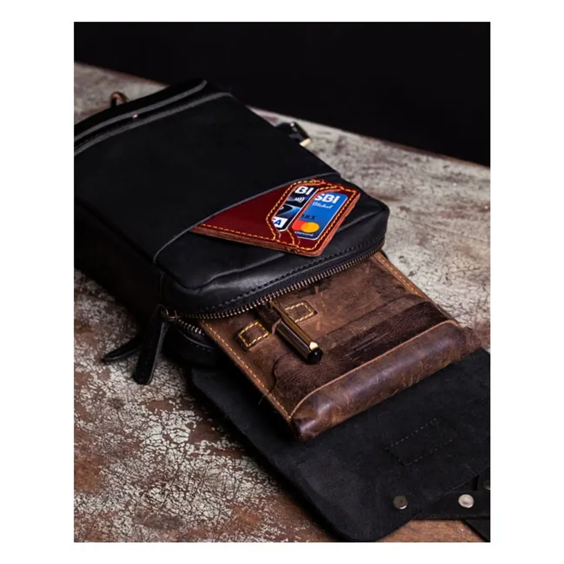 Trip Machine, Thigh bag / leg bag. Black
