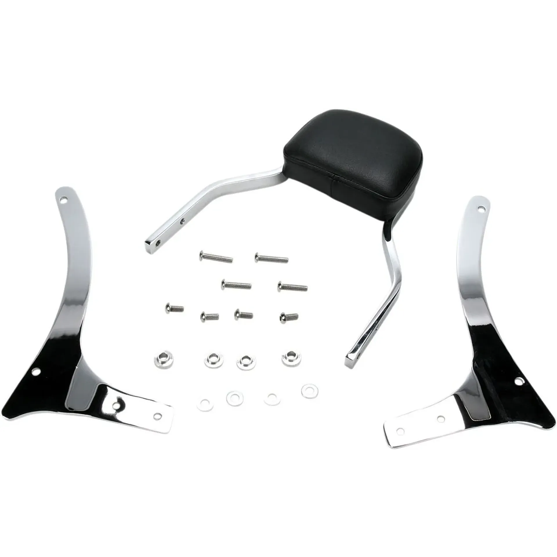 Mini Square Sissy Bar With Pad Chrome