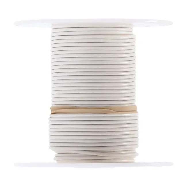 Wire on spool, 18 gauge. 100 ft. White - Afbeelding 3