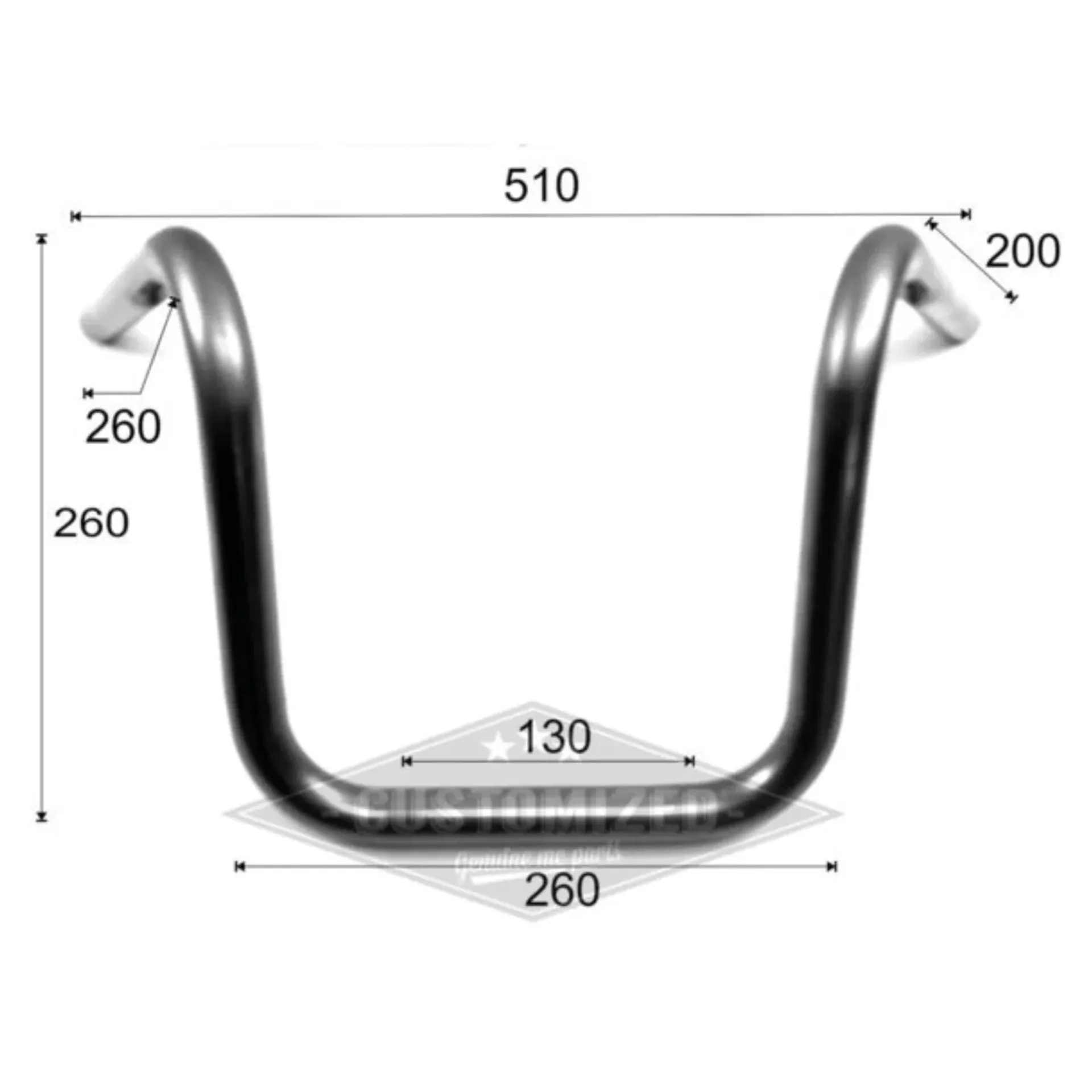 7/8″ chrome Drag Bar 32″ no dimple