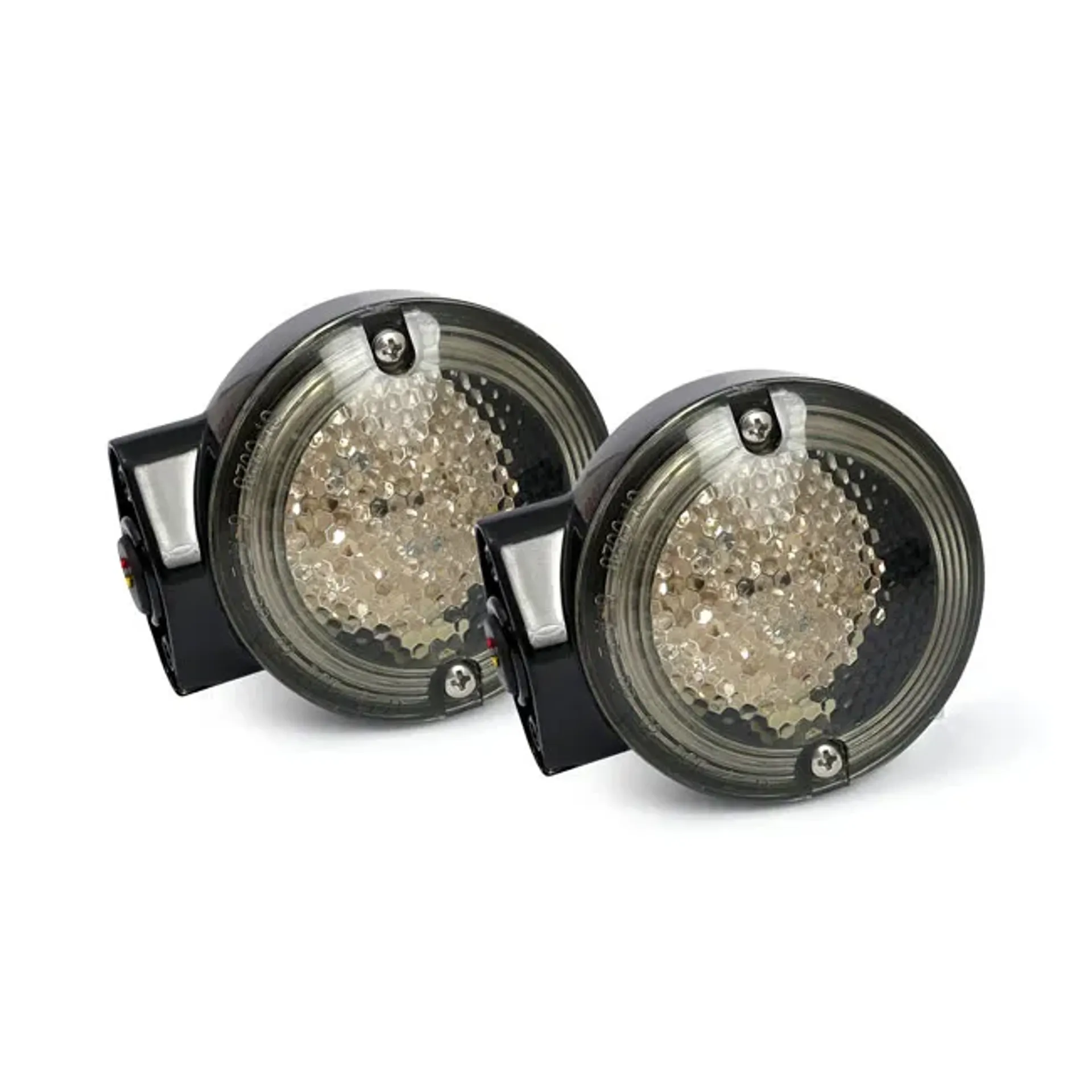 86-up style FL LED turn signals. Front. gloss black