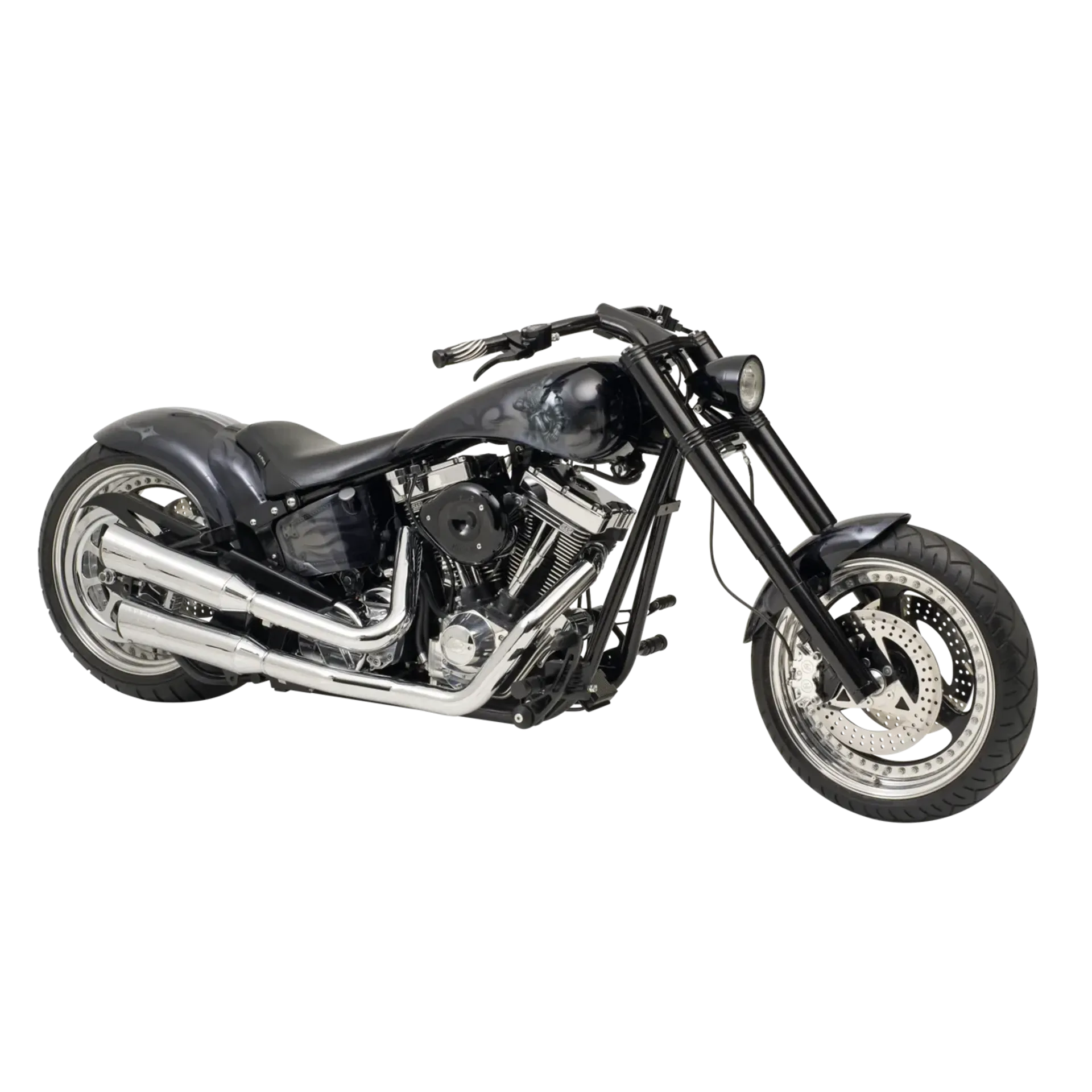 Custom Softail Fender struts Raw Steel