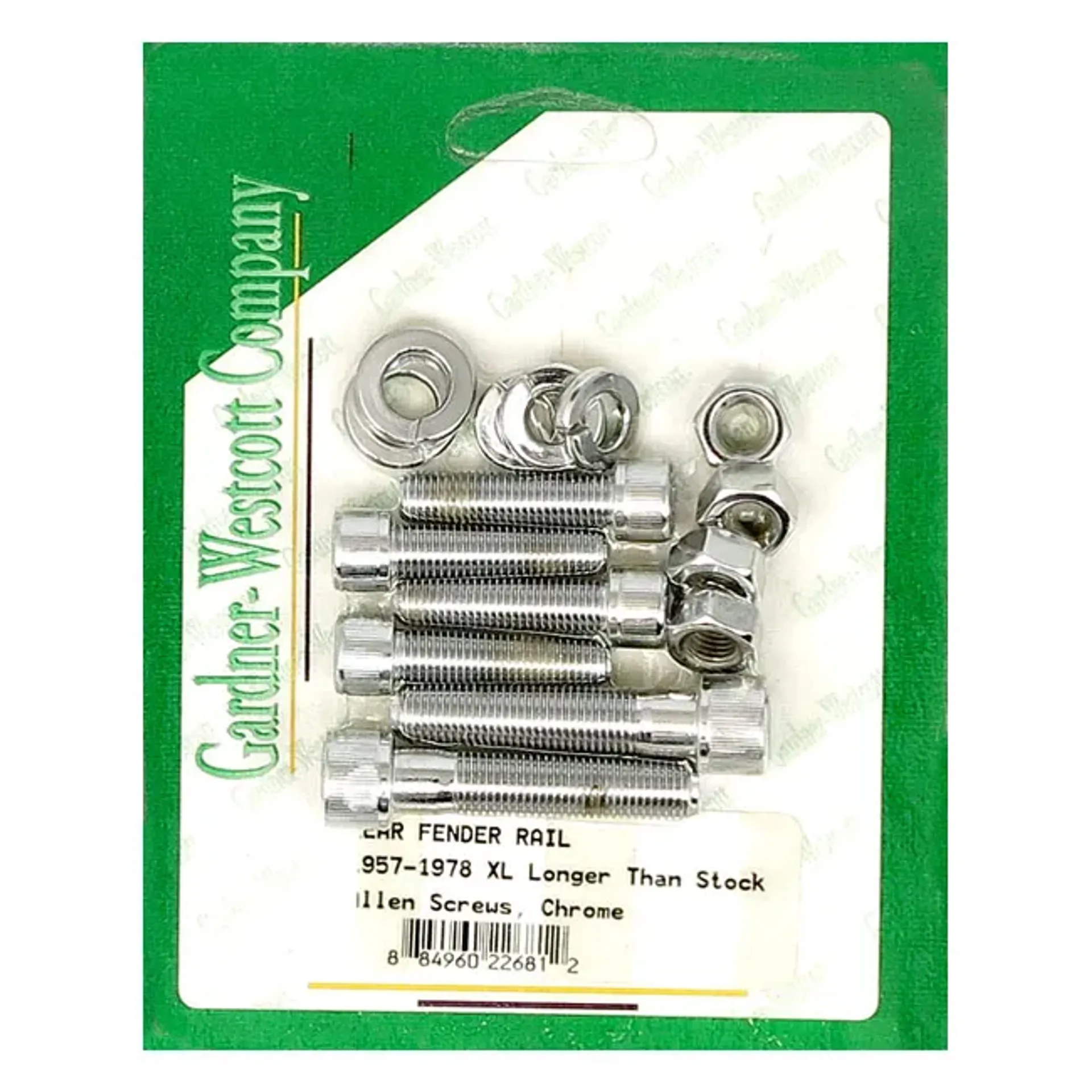 Gardner-Westcott, fender strut mount kit. Chrome Allen head