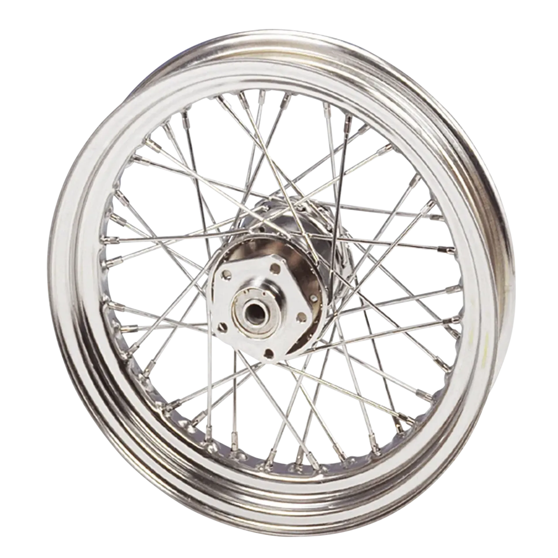 Cplt wheel 16″ steel hub 7/16 stainl.sp