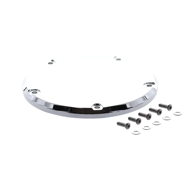 Derby cover, smooth domed. Chrome - Afbeelding 3