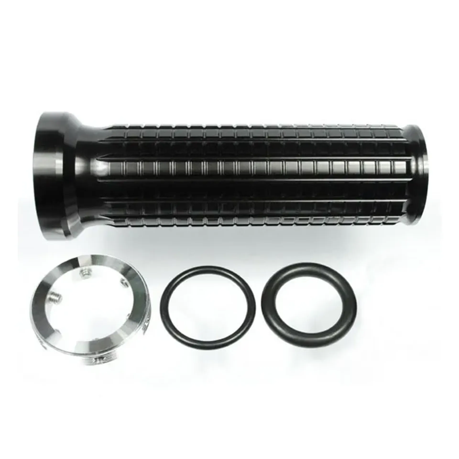 Motogadget, mo.grip aluminum handlebar grip set. Black