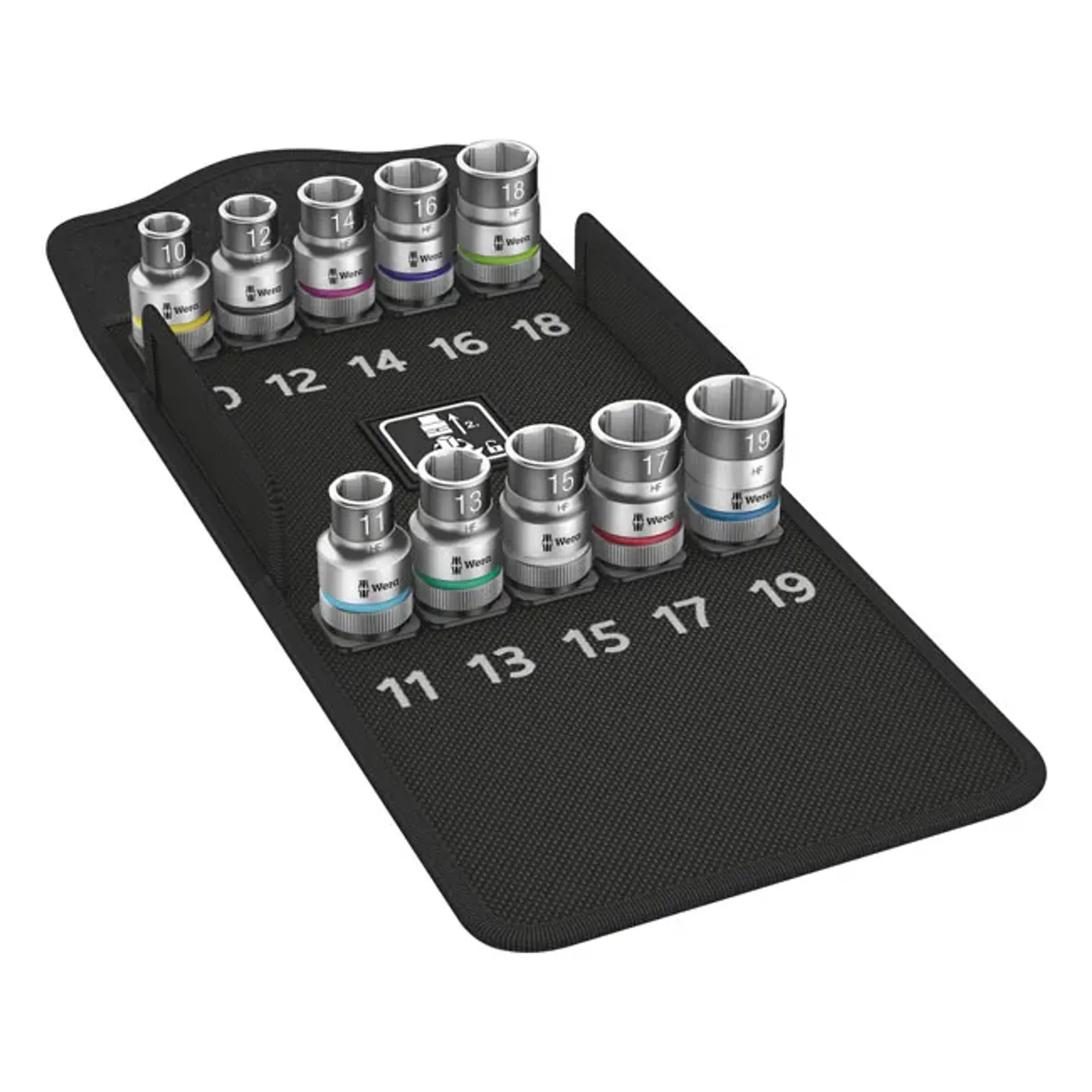 Wera Zyklop 1/2" Hex socket set with holding function Metric