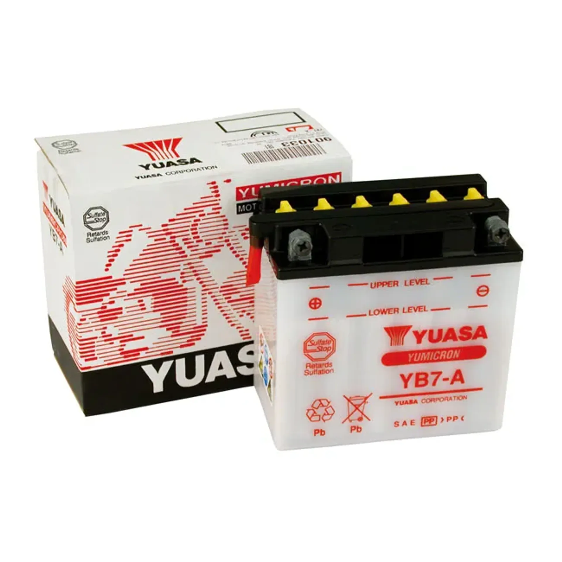 Yuasa, Yumicron 12V lead-acid battery YB7-A. 7Ah