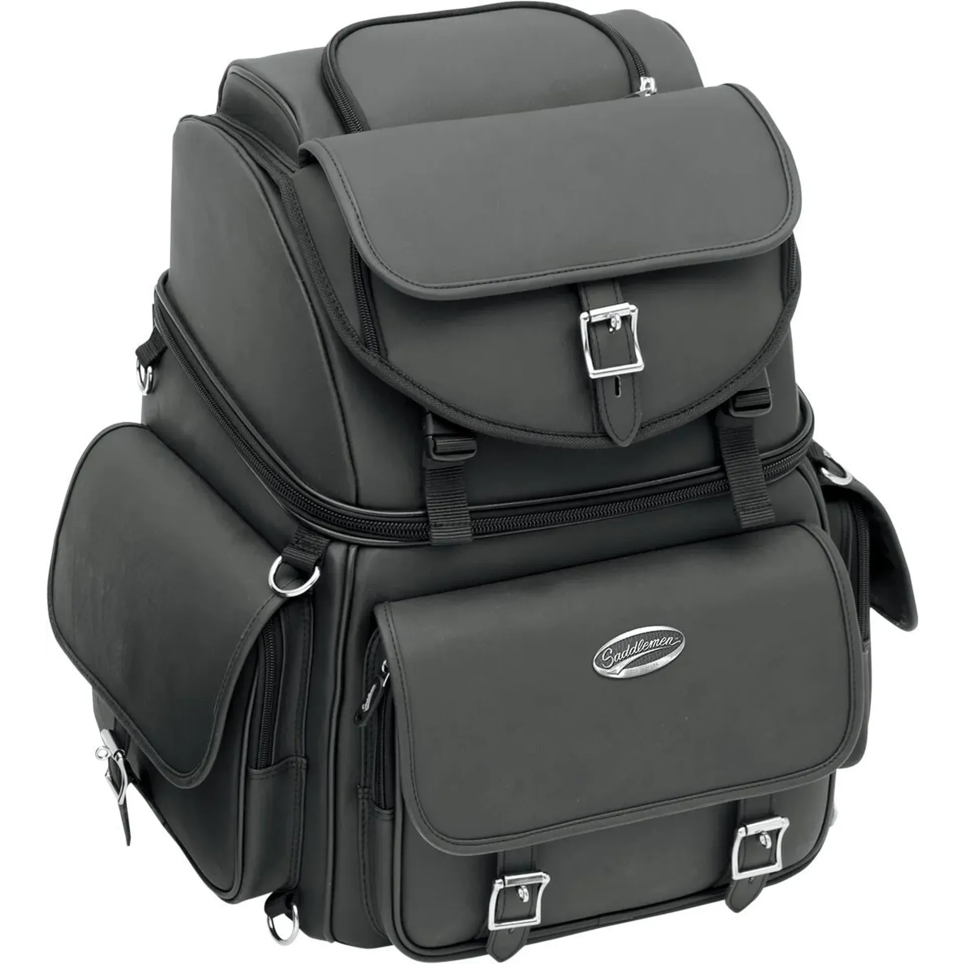 Dresser Back Seat Sissy Bar Bag Synthetic Leather Black