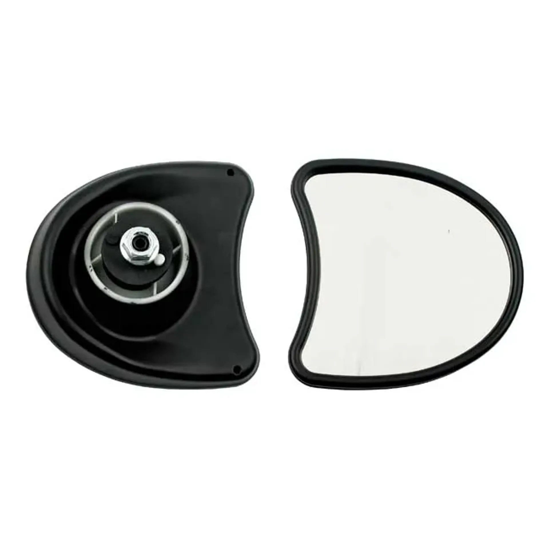 Touring fairing mount mirror kit. Single vision, black
