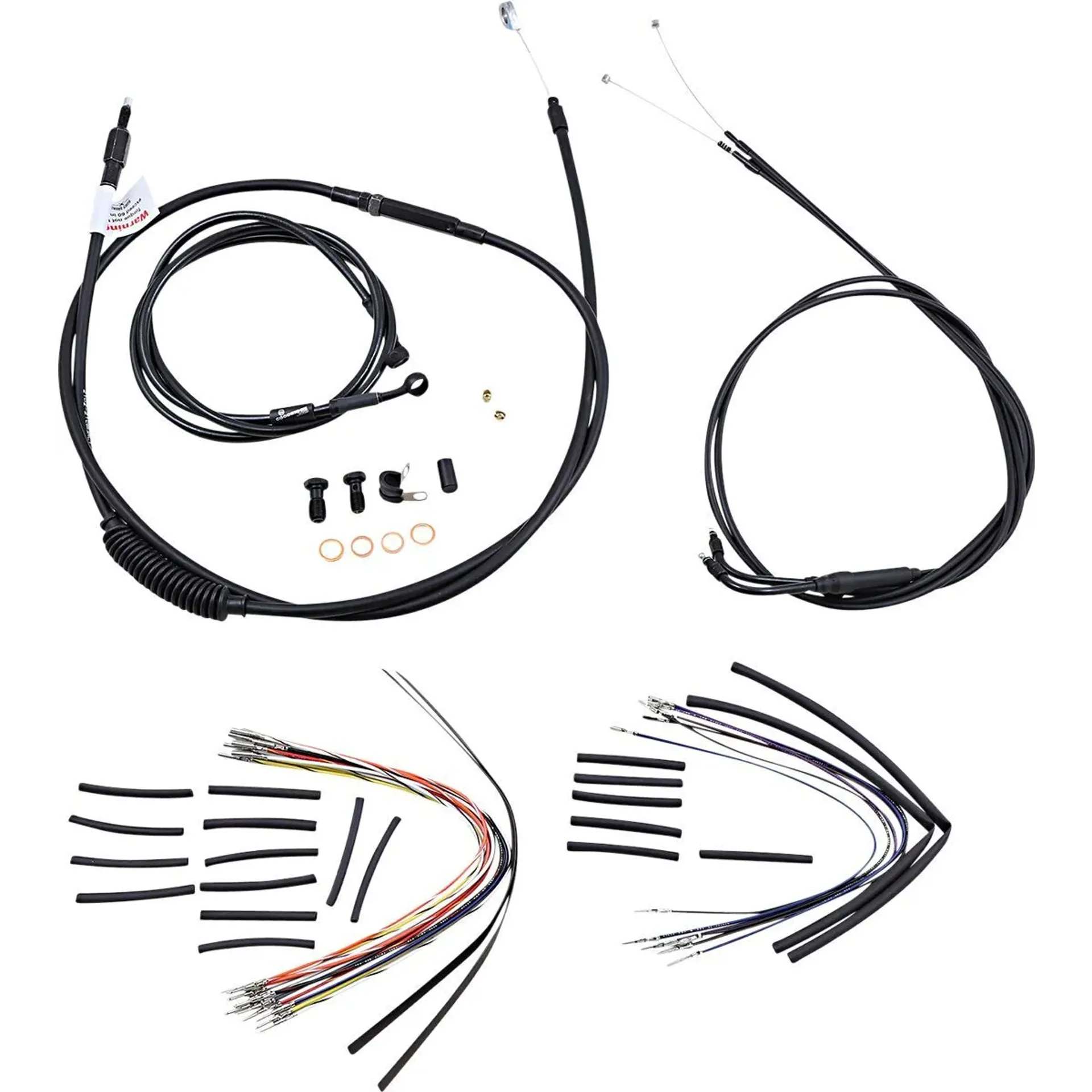 Cable Kit 18″ Black Vinyl Stainless Steel Handlebar W/O Abs