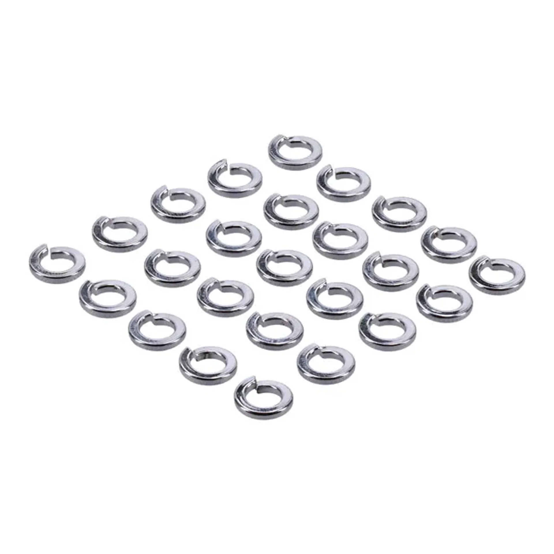 Chrome lockwasher, 1/4 inch - 25 pack
