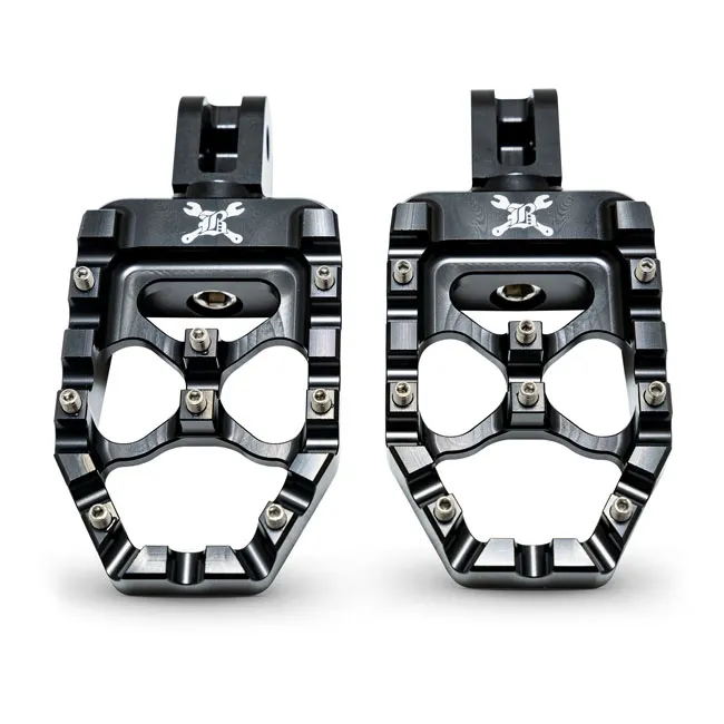Burly, MX Evolution passenger foot pegs. Black - Afbeelding 2