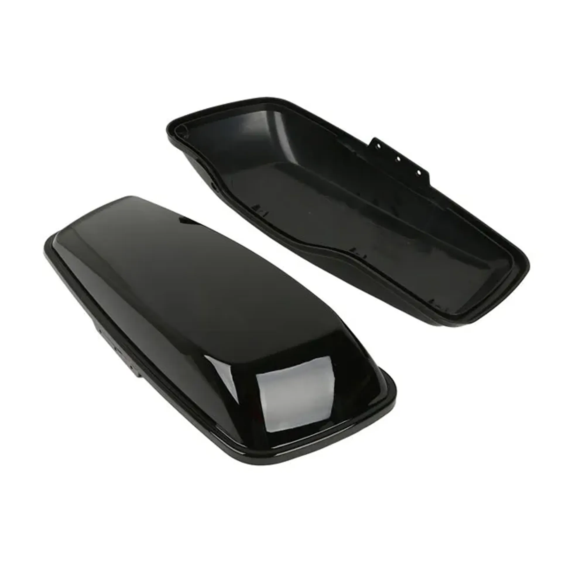 Saddlebag lid set. Black