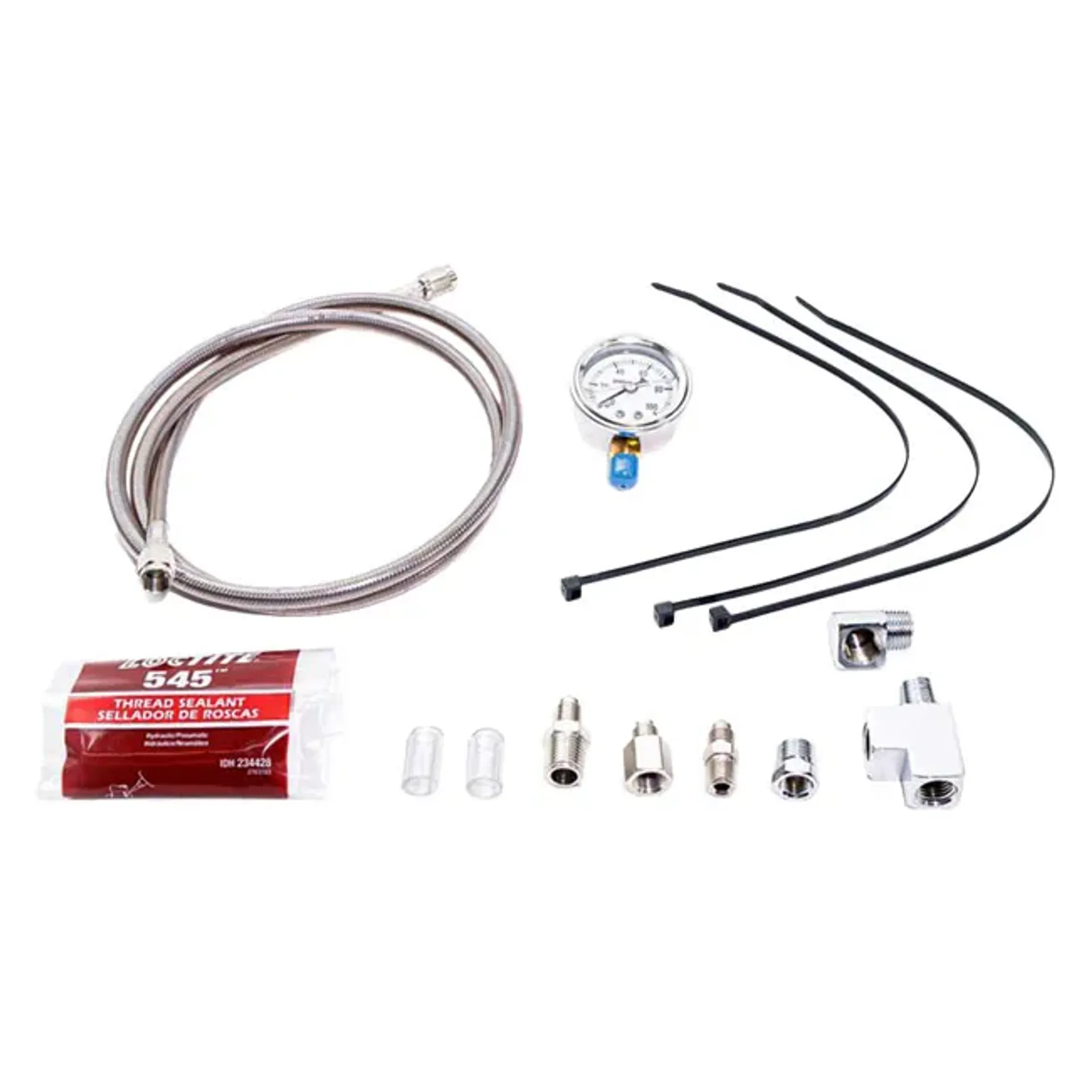 Feuling, remote oil pressure gauge kit. Stainless