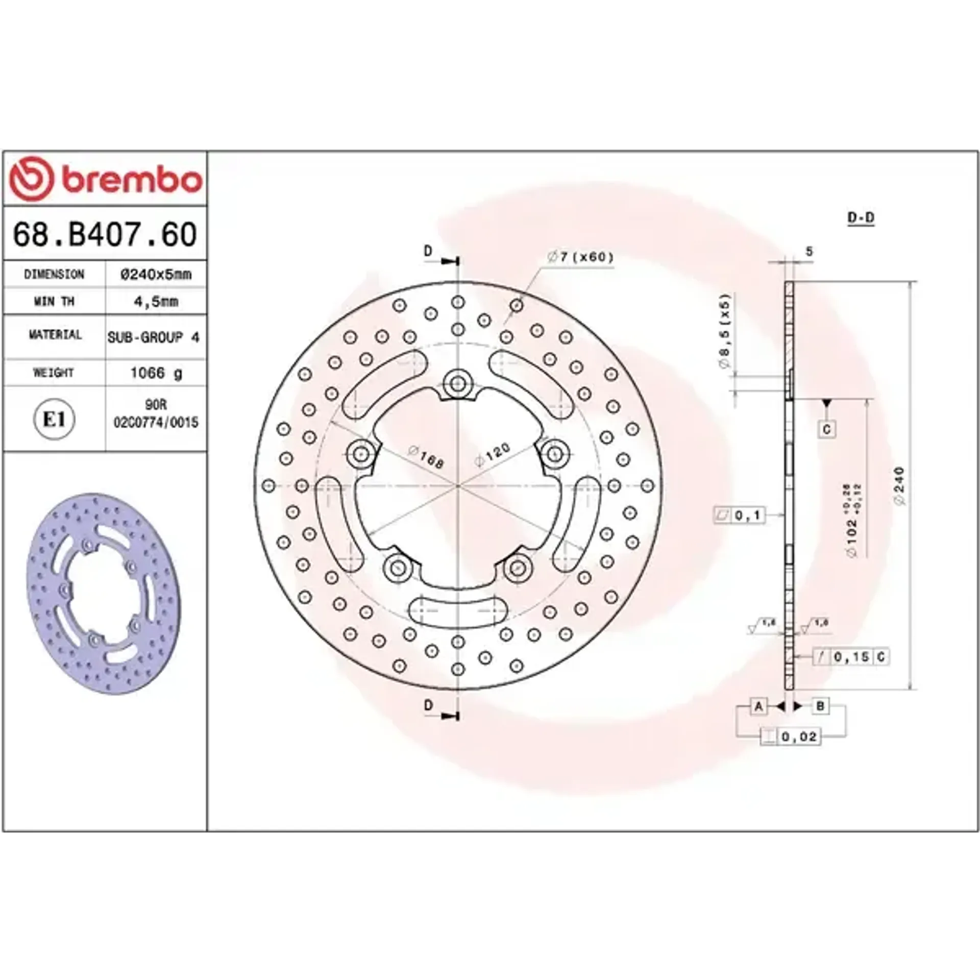 Brake disc fix rr