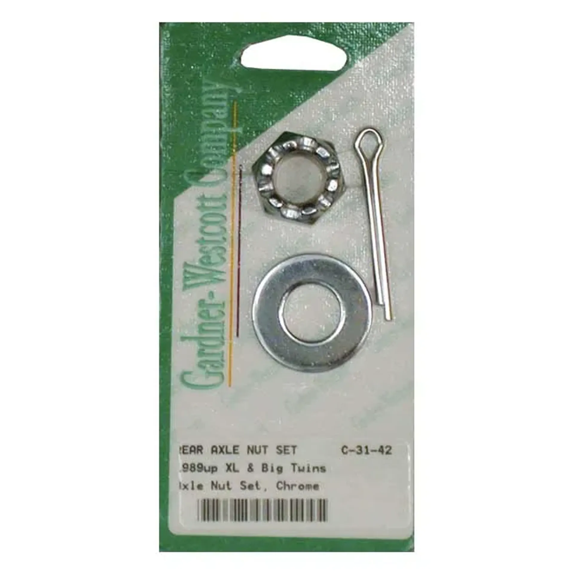 Castle nut kit, rear axle