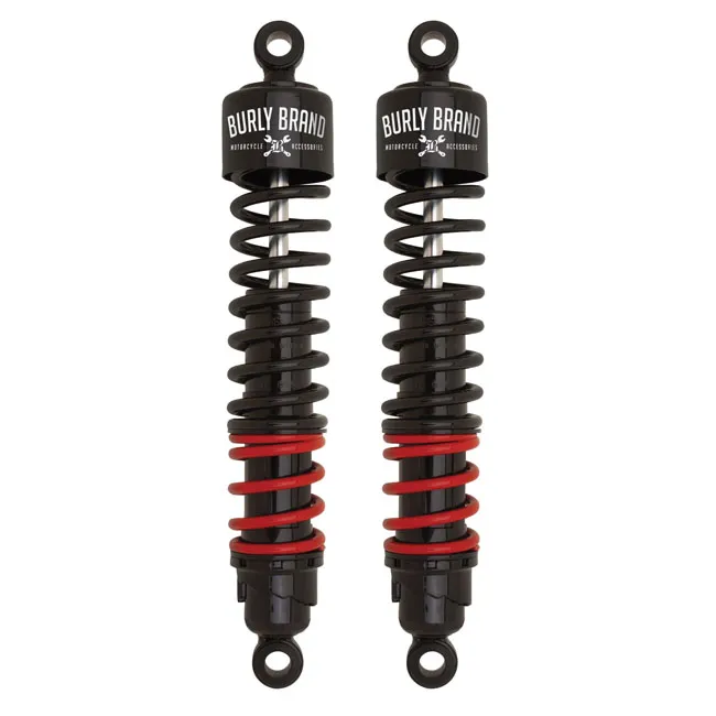 Burly Brand, stiletto shocks, 12.5". Black