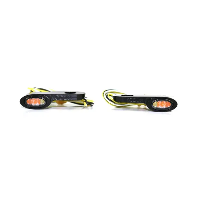 Kodlin, Elypse LED mini turn signals. Front. Black - Afbeelding 2