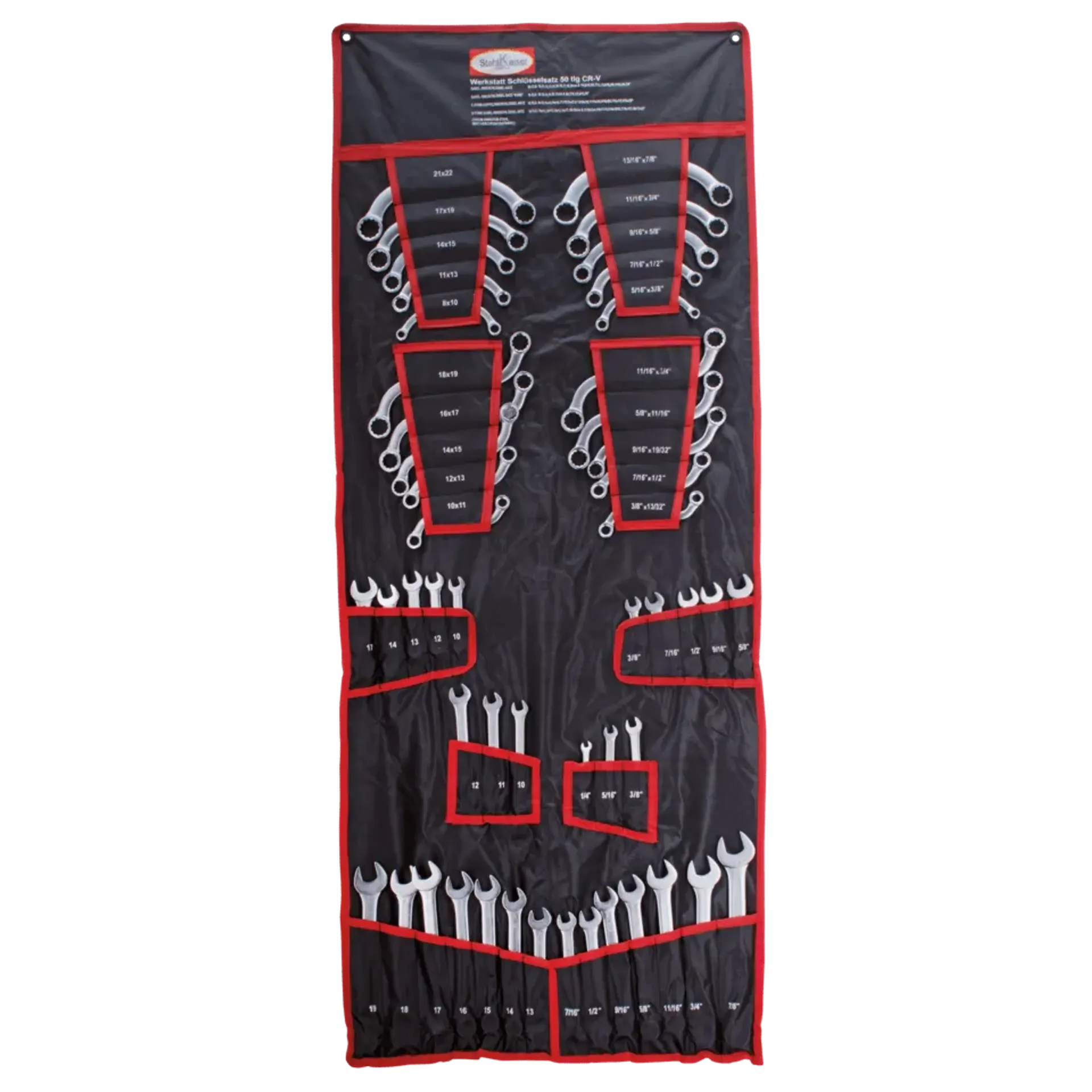 50Pc Combination spanner set SAE+Metric