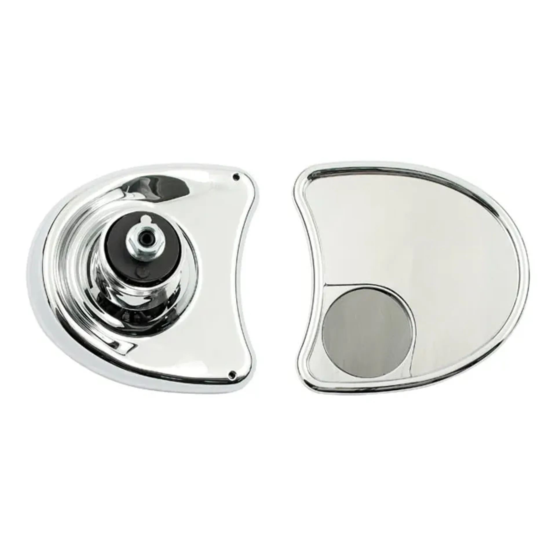 Touring fairing mount mirror kit. Dual vision, chrome