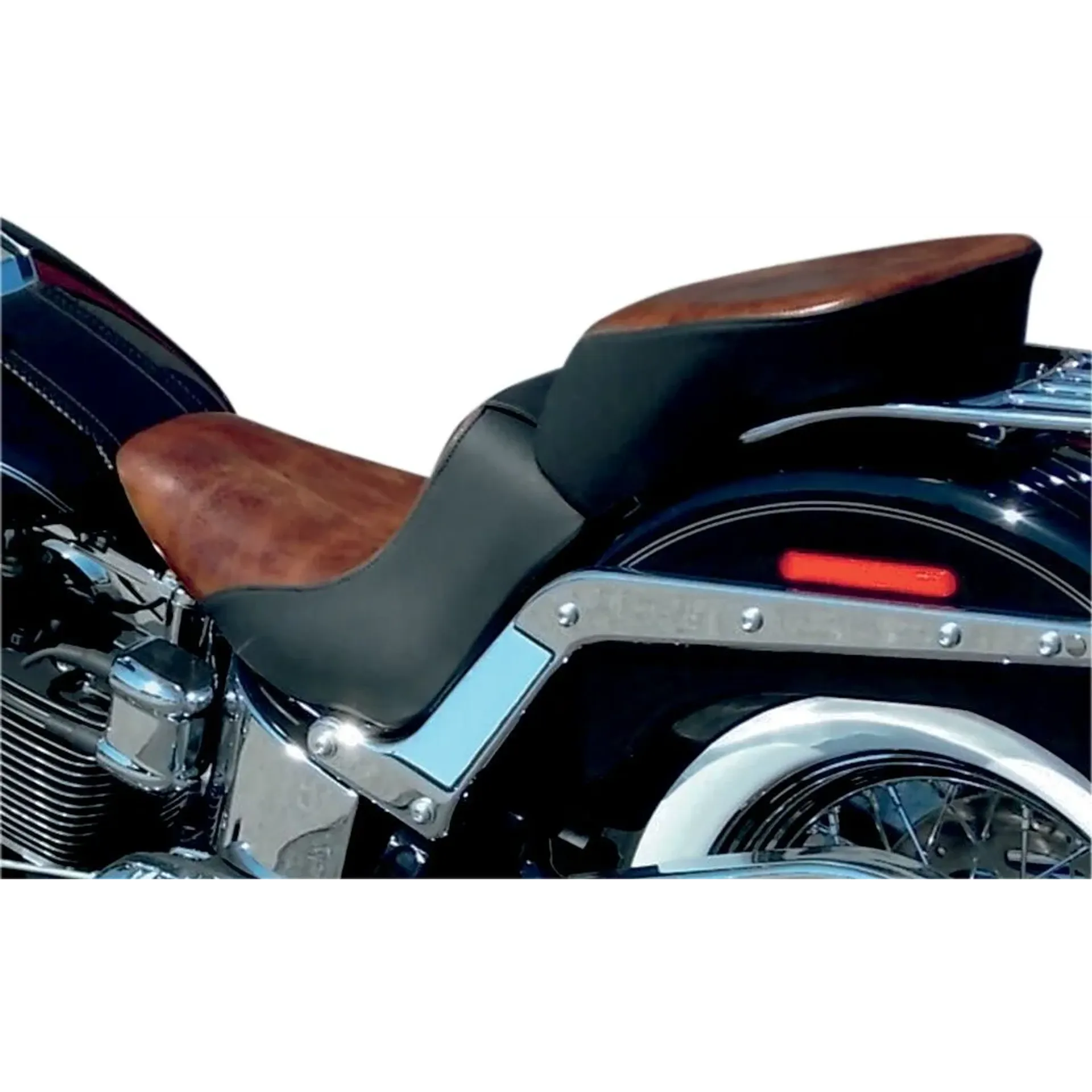 Lariat Solo Seat Distressed Brown Leather With Gel Harley Davidson