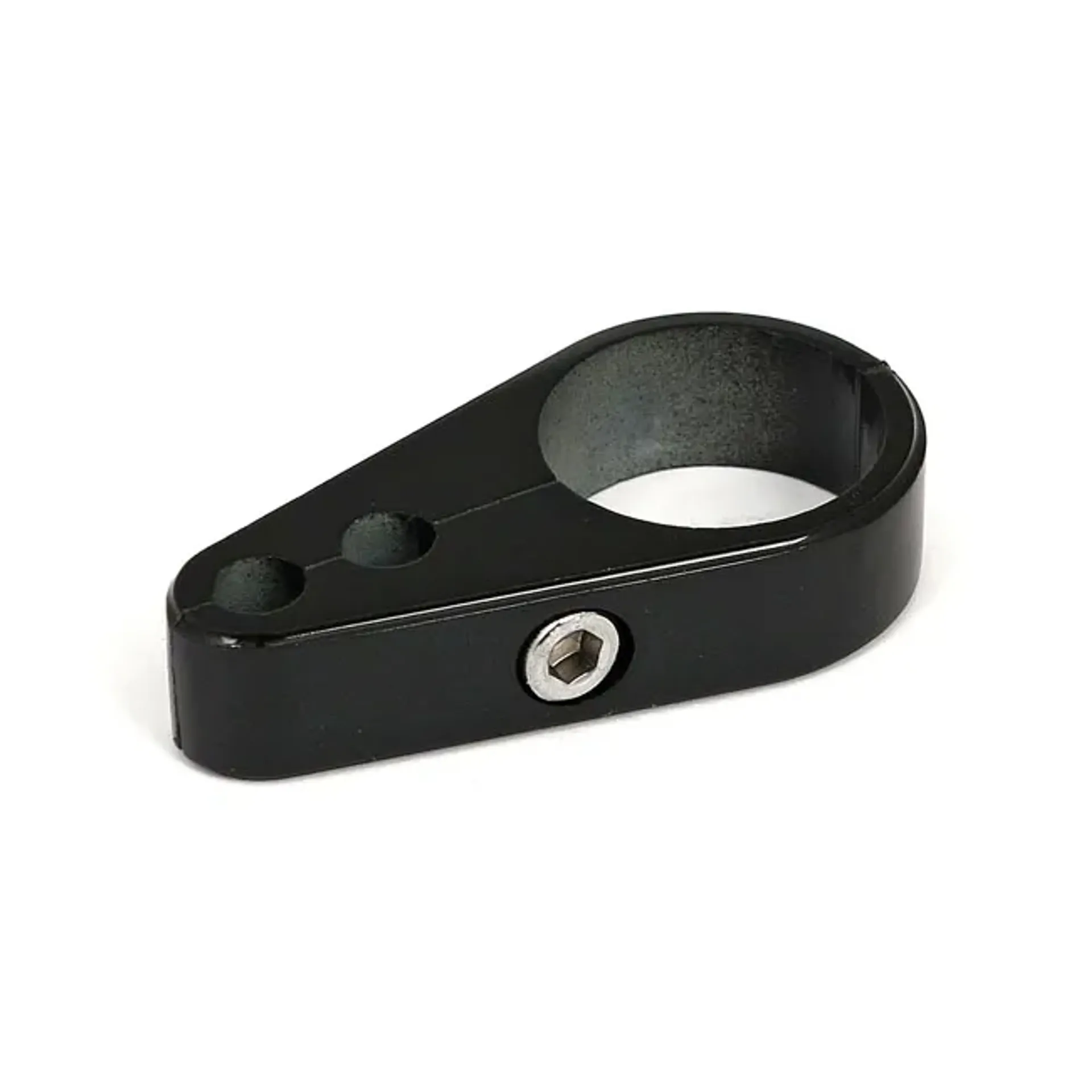 2-piece frame cable clamp. Throttle/Idle. Black