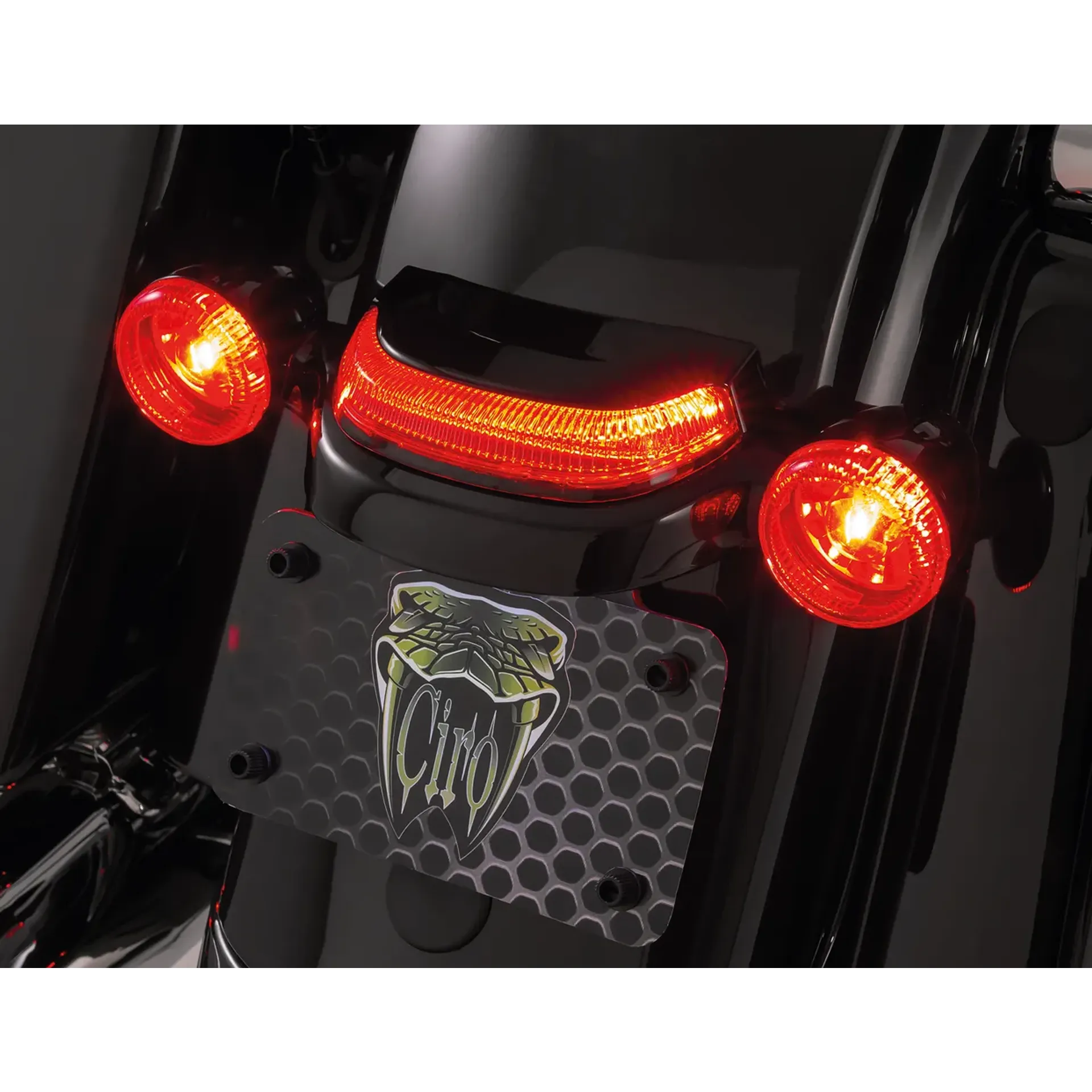 Crown Lightstrike taillight black/smoke