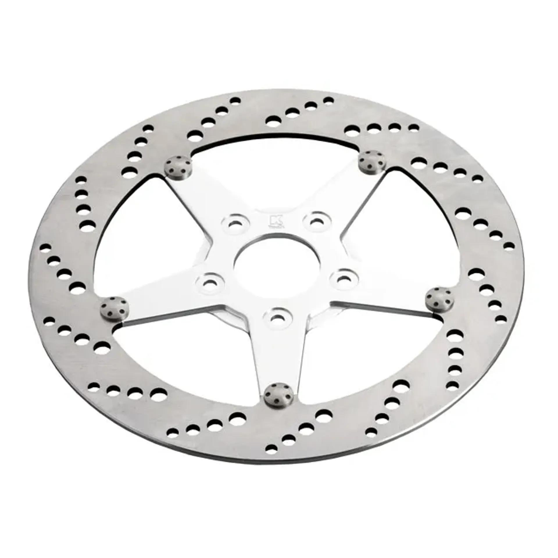 K-Tech front left brake rotor 11.5" stainless, polish center