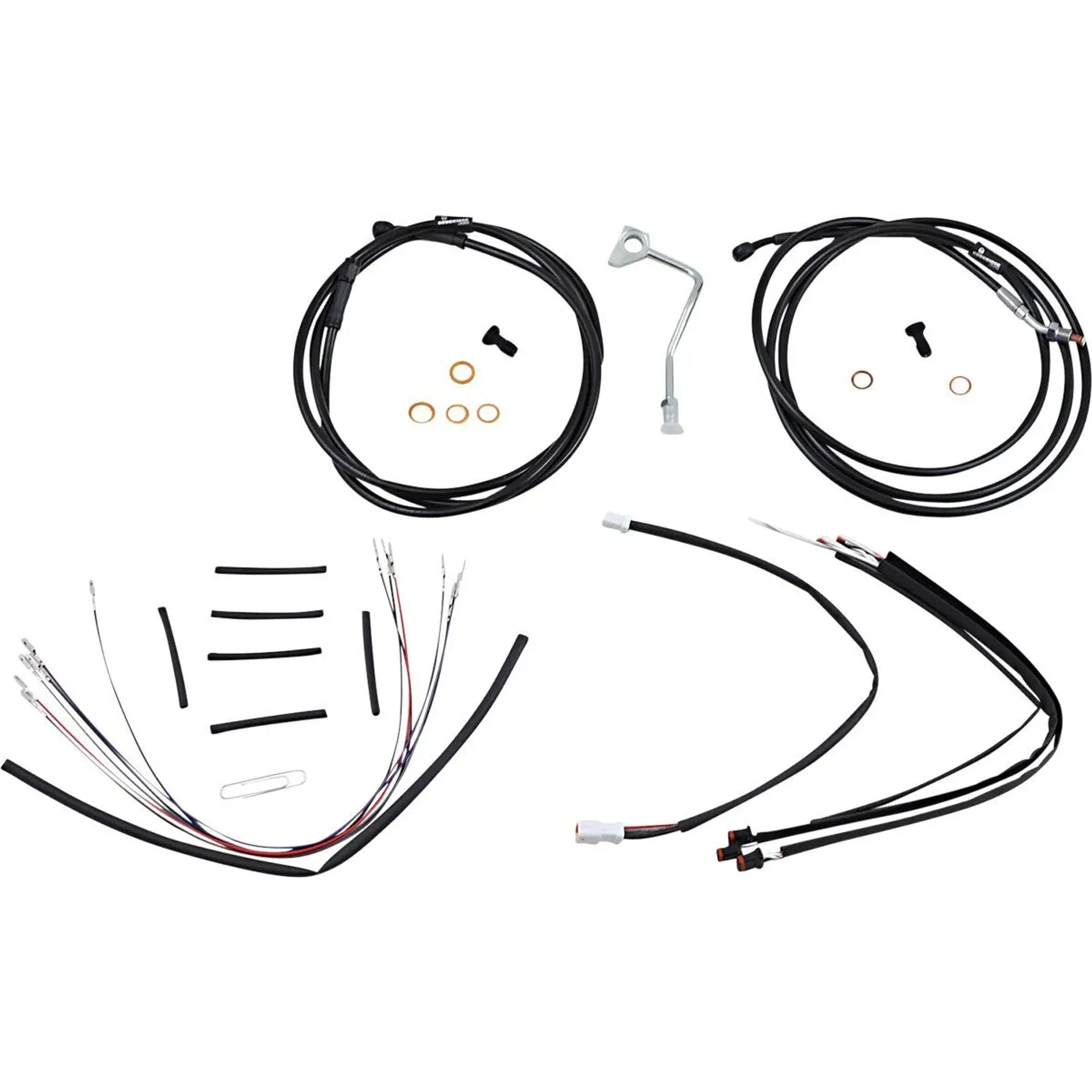 Cable Kit 14″ Black Vinyl Stainless Steel Handlebar W/Abs