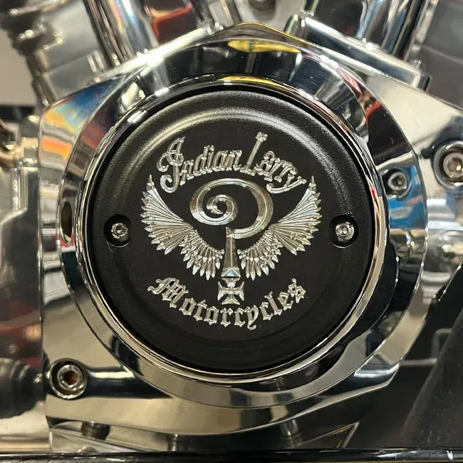 Indian Larry, %27%27Question Mark%27%27 2-hole point cover. Black