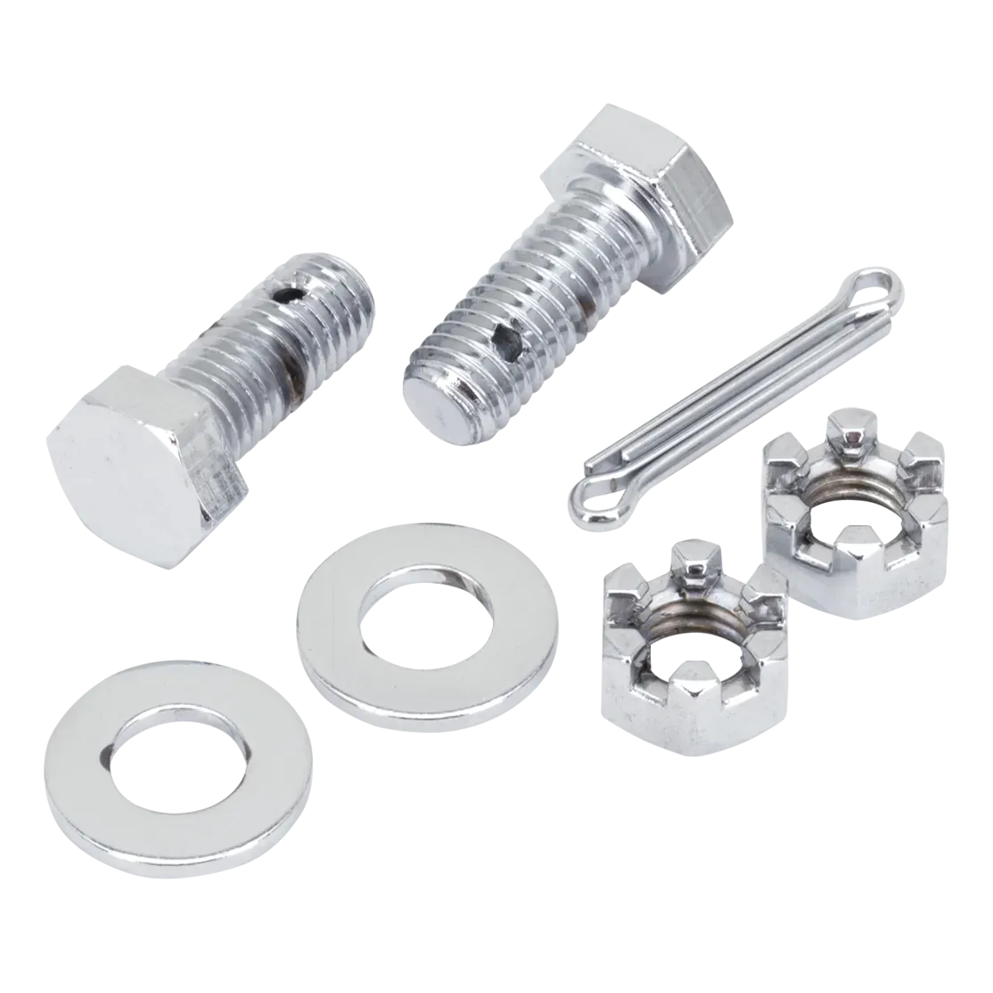 Chrome hex head bolts rear brake arm sup