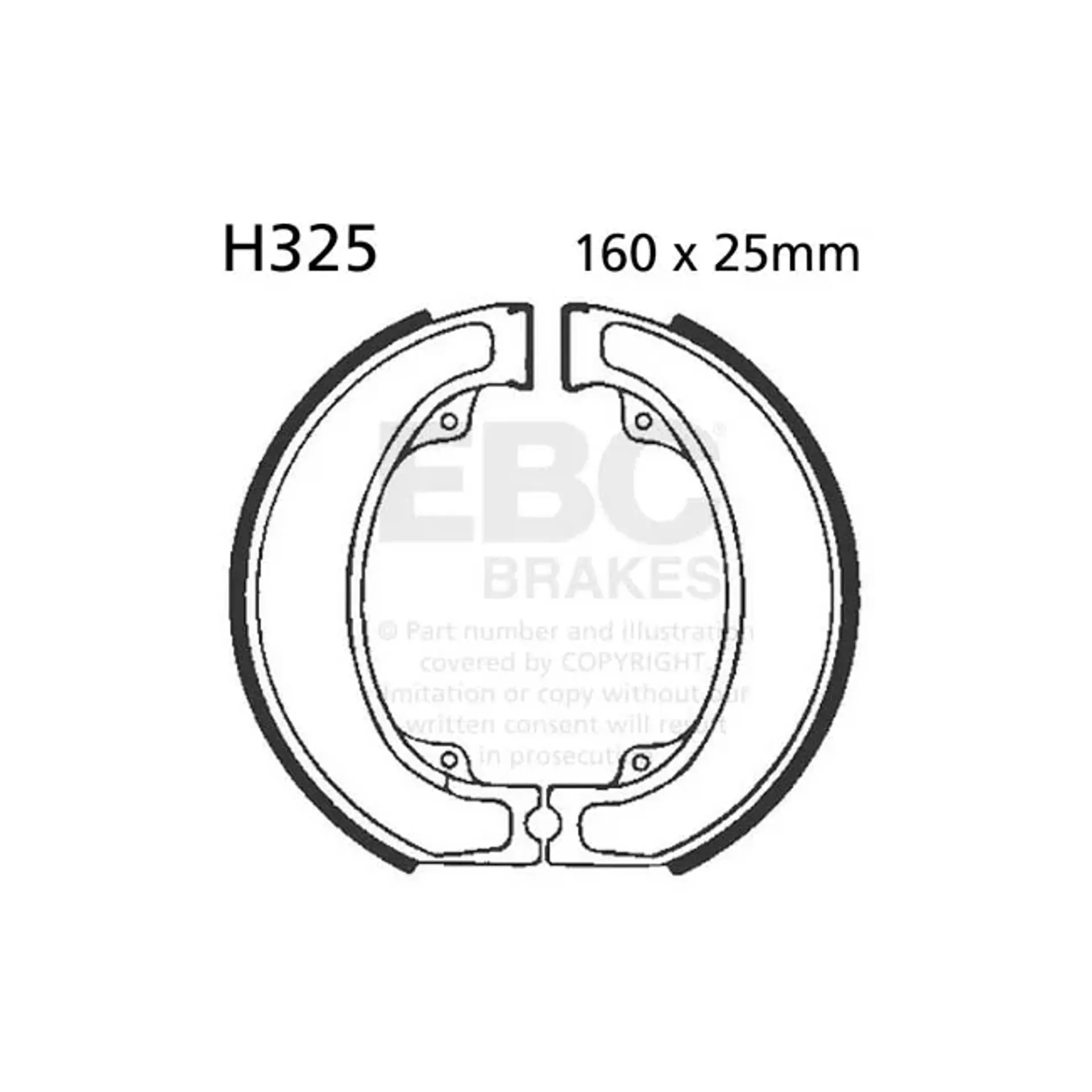EBC plain brake shoes