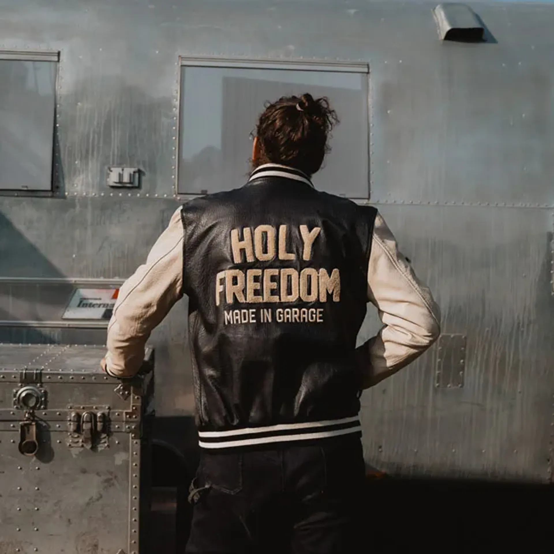 Holy Freedom Varsity black jacket