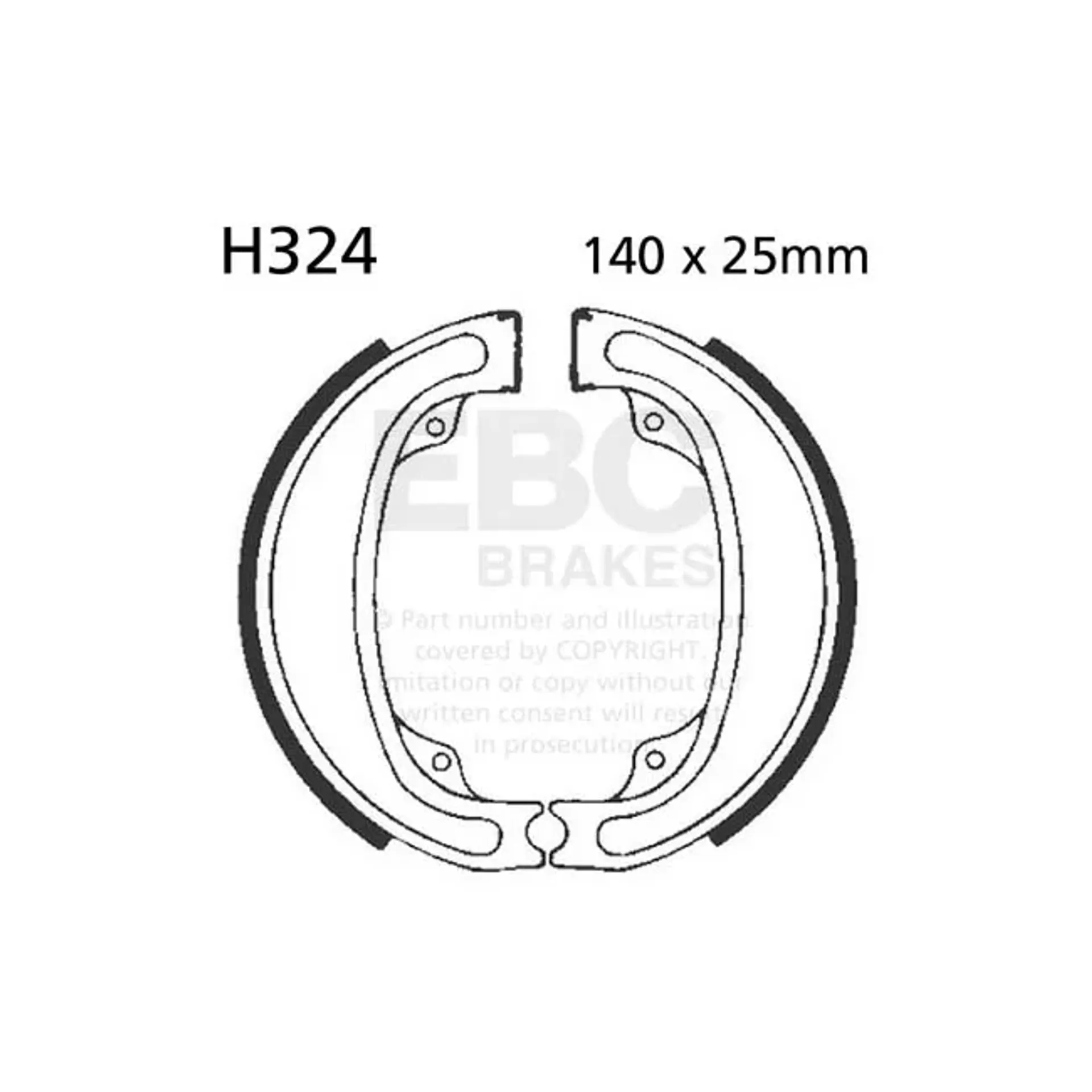 EBC plain brake shoes