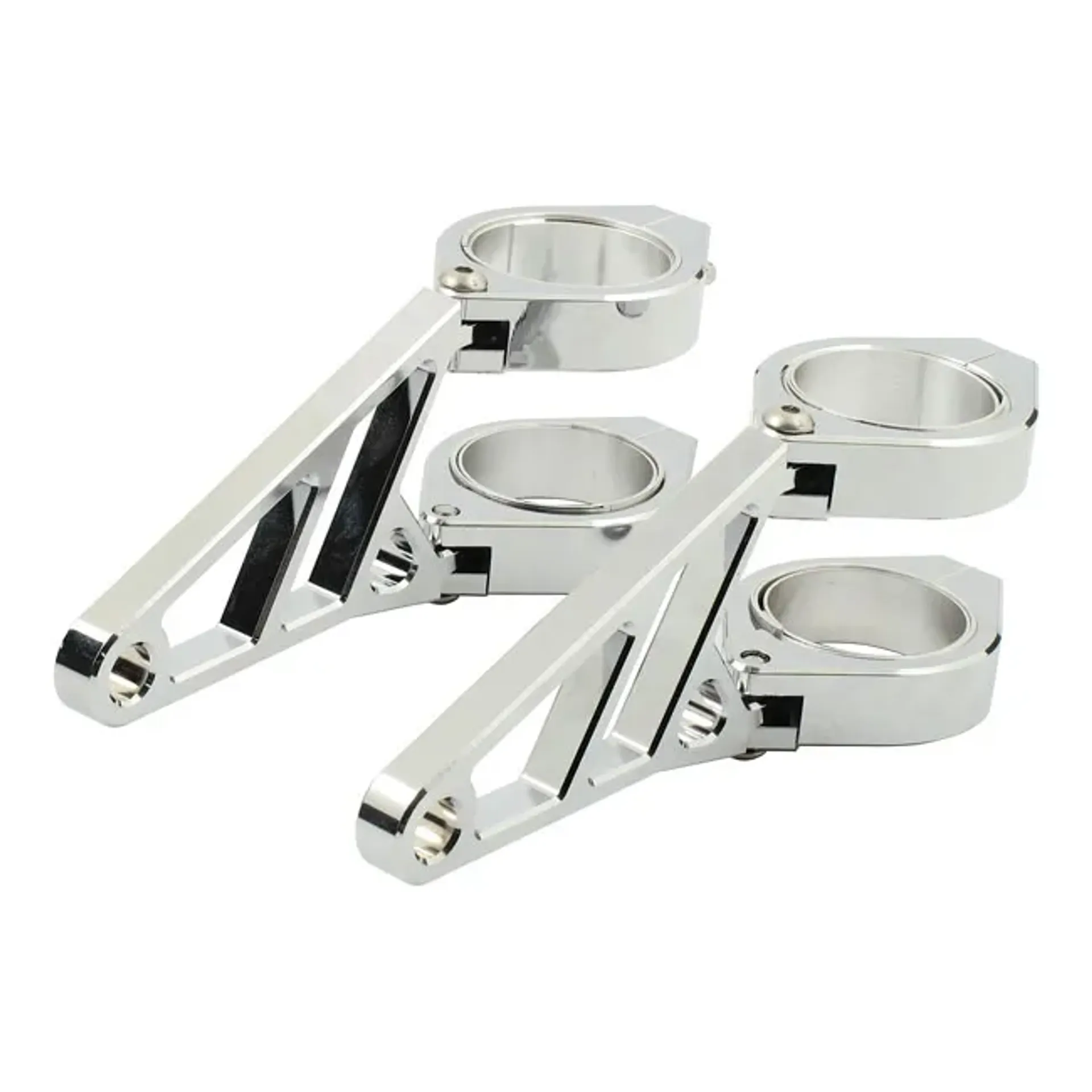 Fingers, adj. headlamp bracket assembly 42-43mm. Chrome