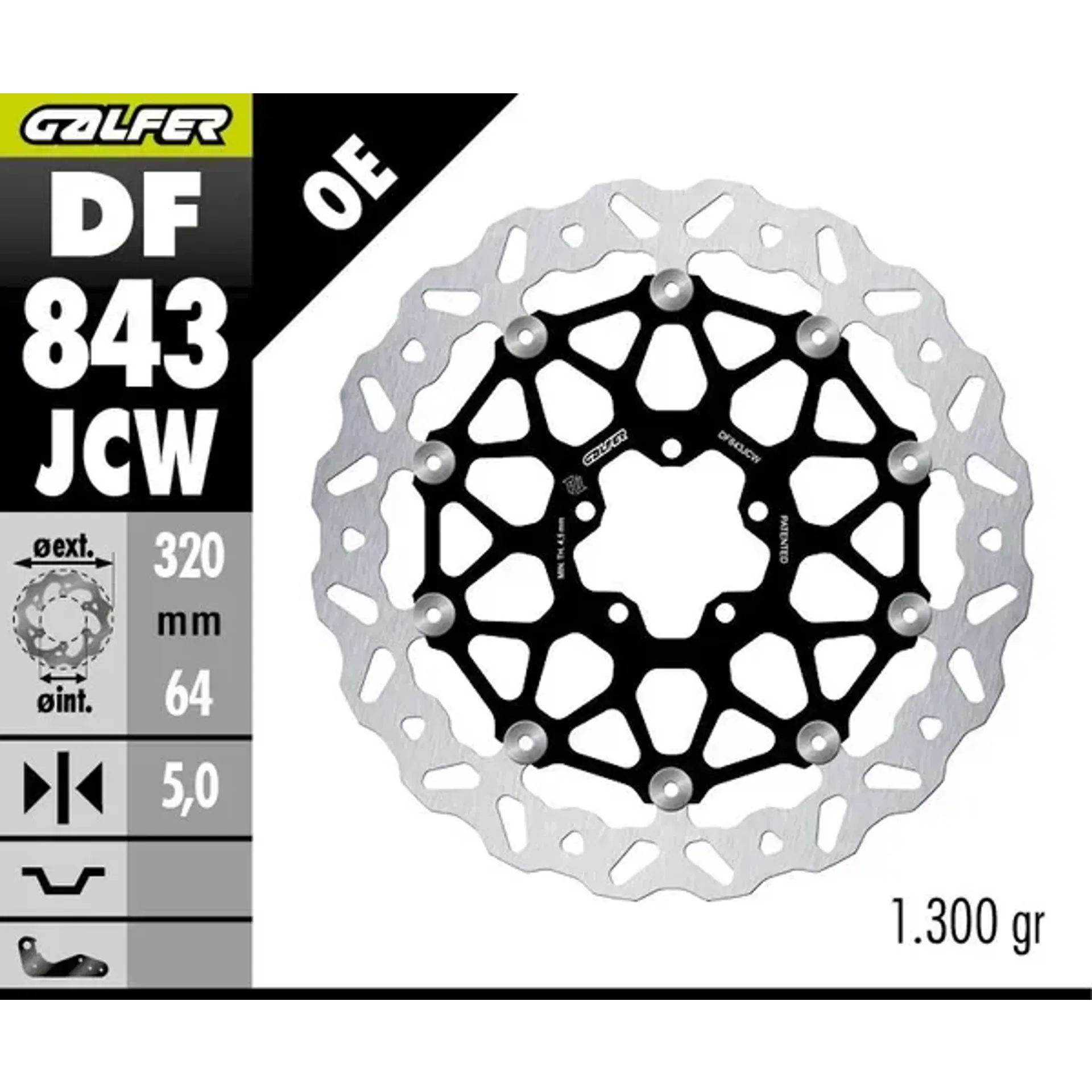Brake disc wave floatech