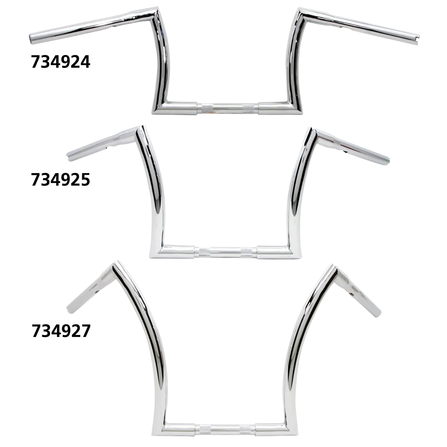 10" Z Bar 1" Chrome Dimpled TBW - Afbeelding 3