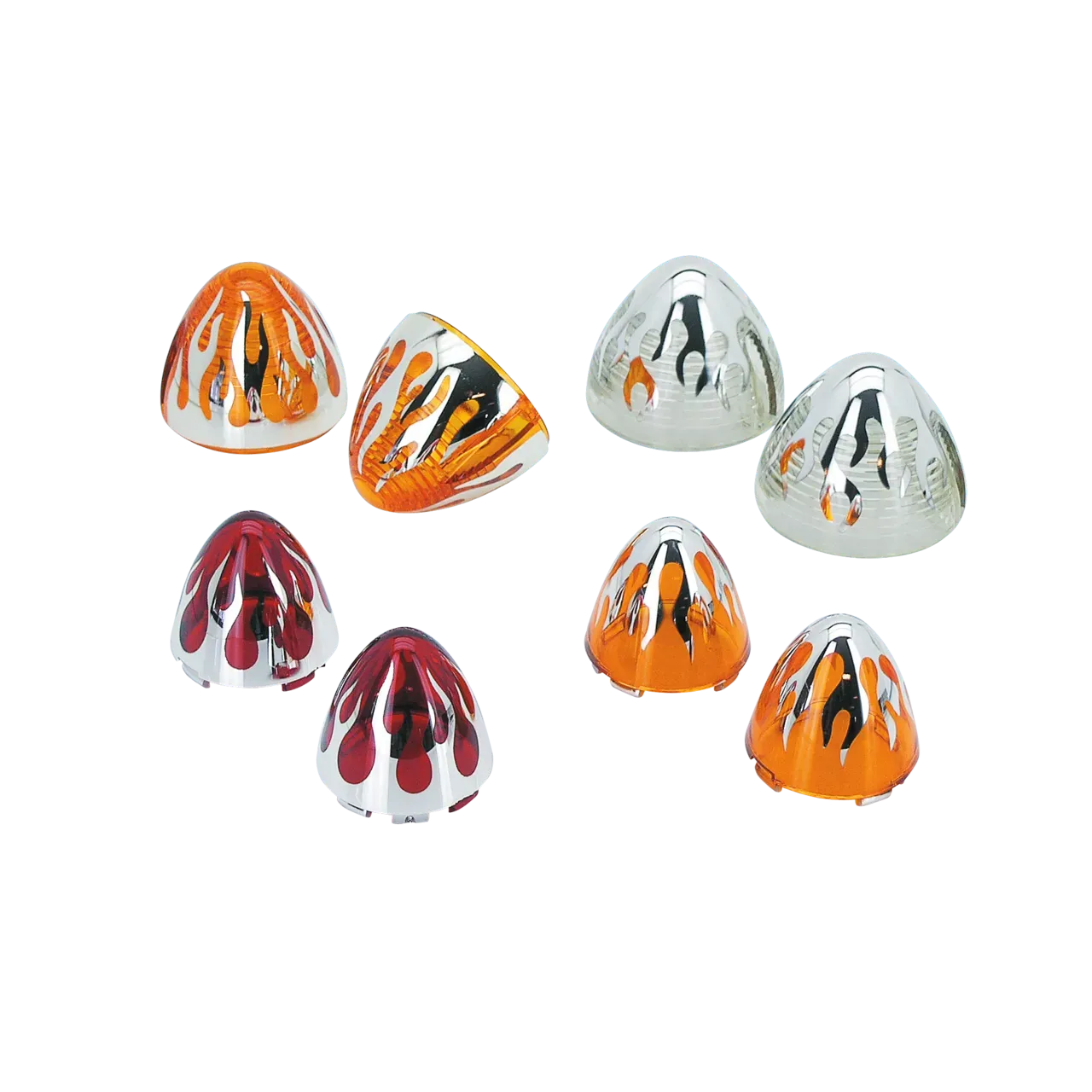 Flame bullet lenses Amber rear FL-style
